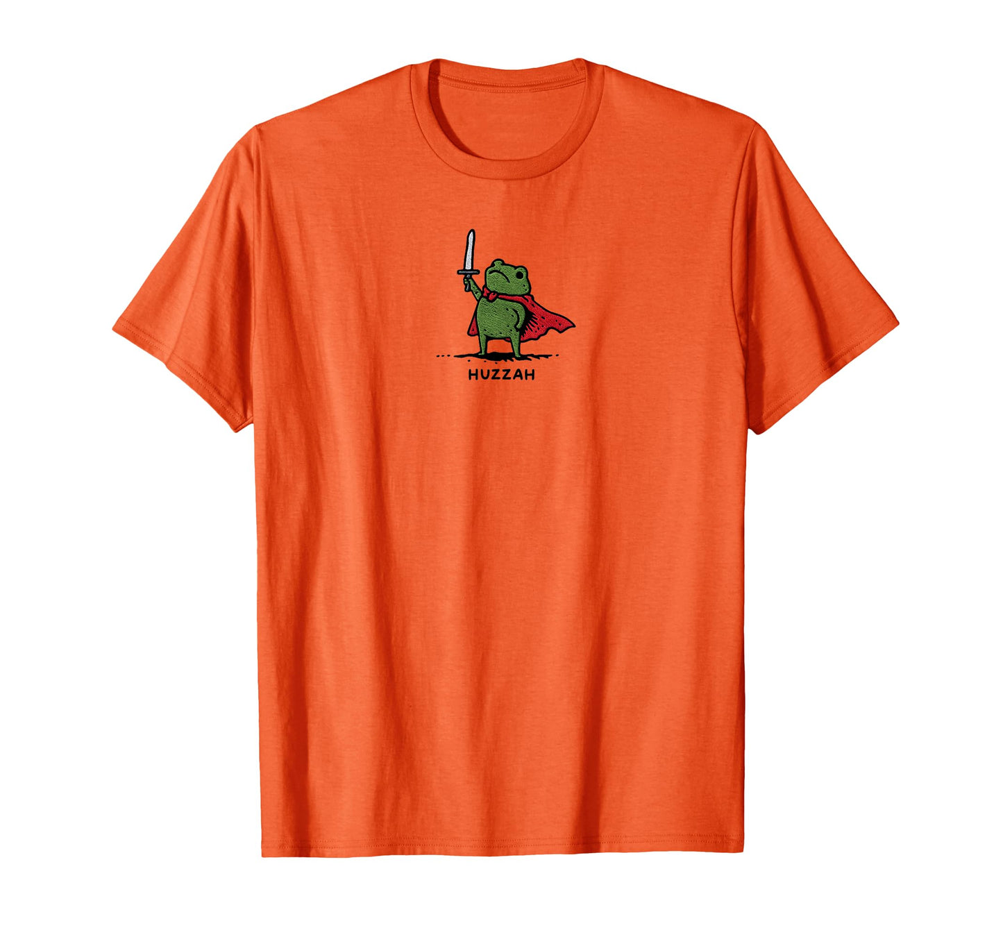Huzzah Frog Knight Funny Sword Meme Quote T-Shirt
