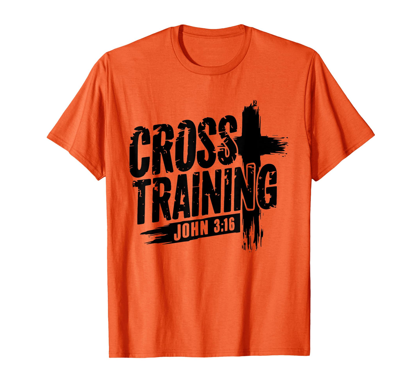 Retro Cross Training 3 16 Christian Faith Motivational Bible T-Shirt