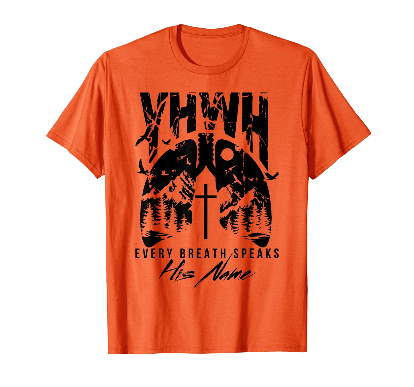 Floral Lung Christian Our Very Breath Speaks His Name YHWH T-Shirt