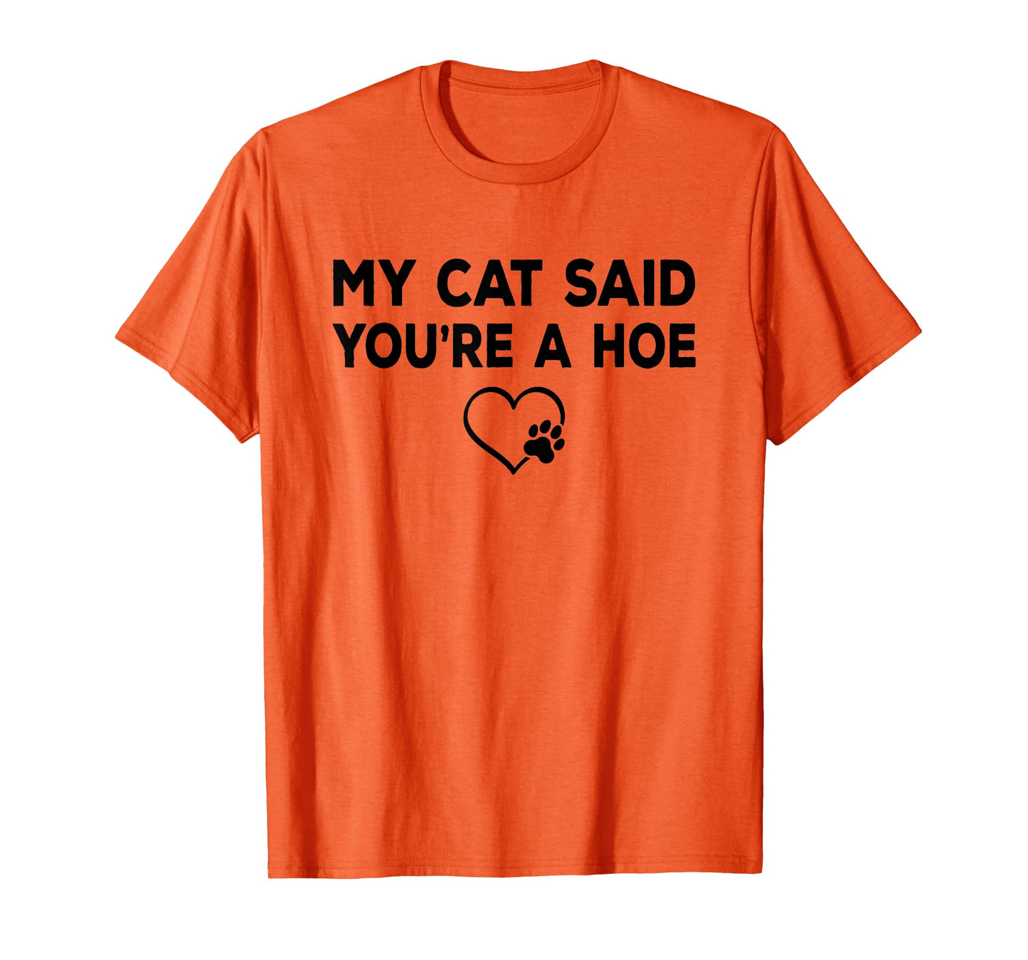 My Cat Said You're a Hoe Funny Sarcastic Cat Lover Joke T-Shirt