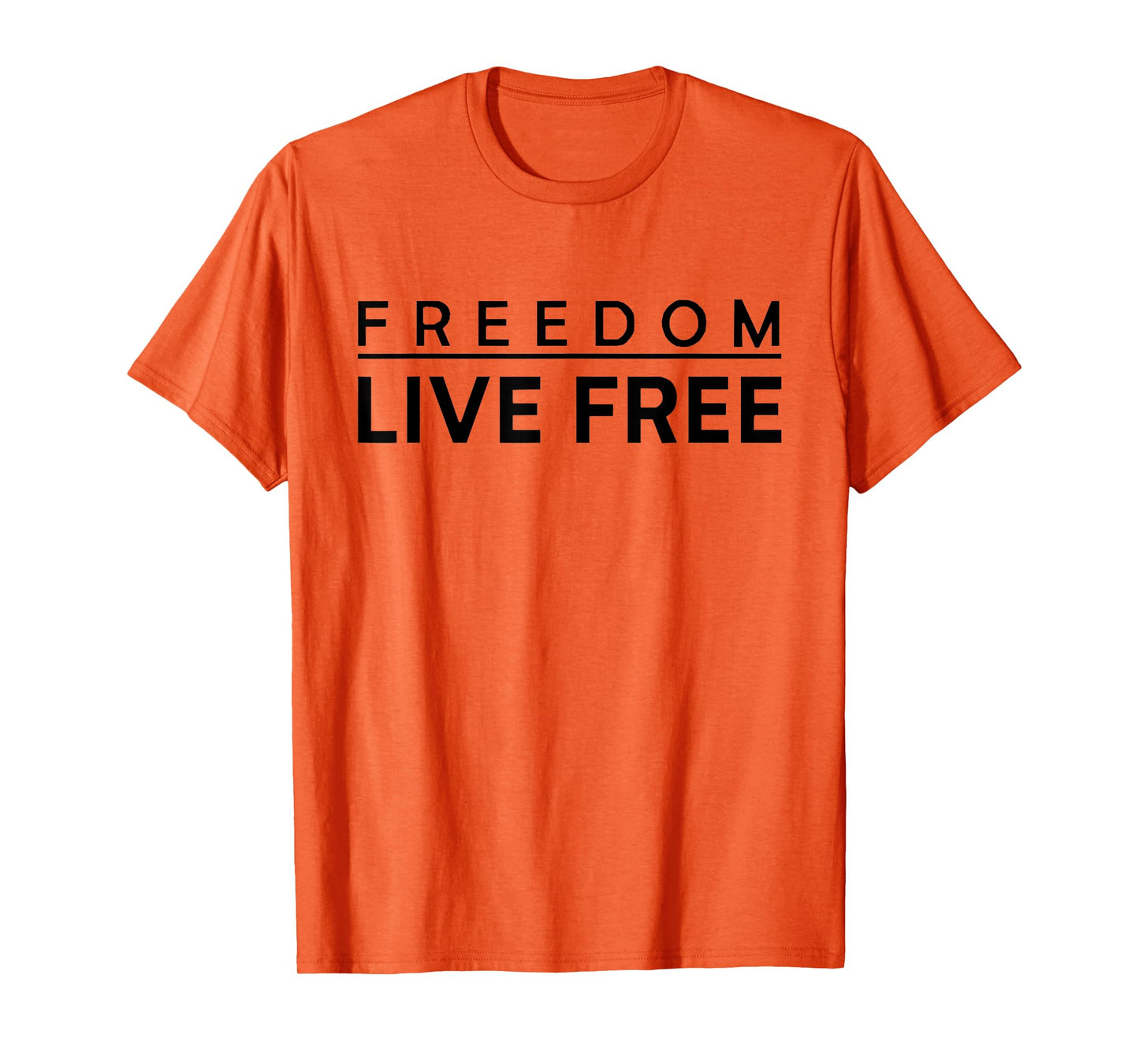 Live Free Christian Conservative Black and White Quote T-Shirt