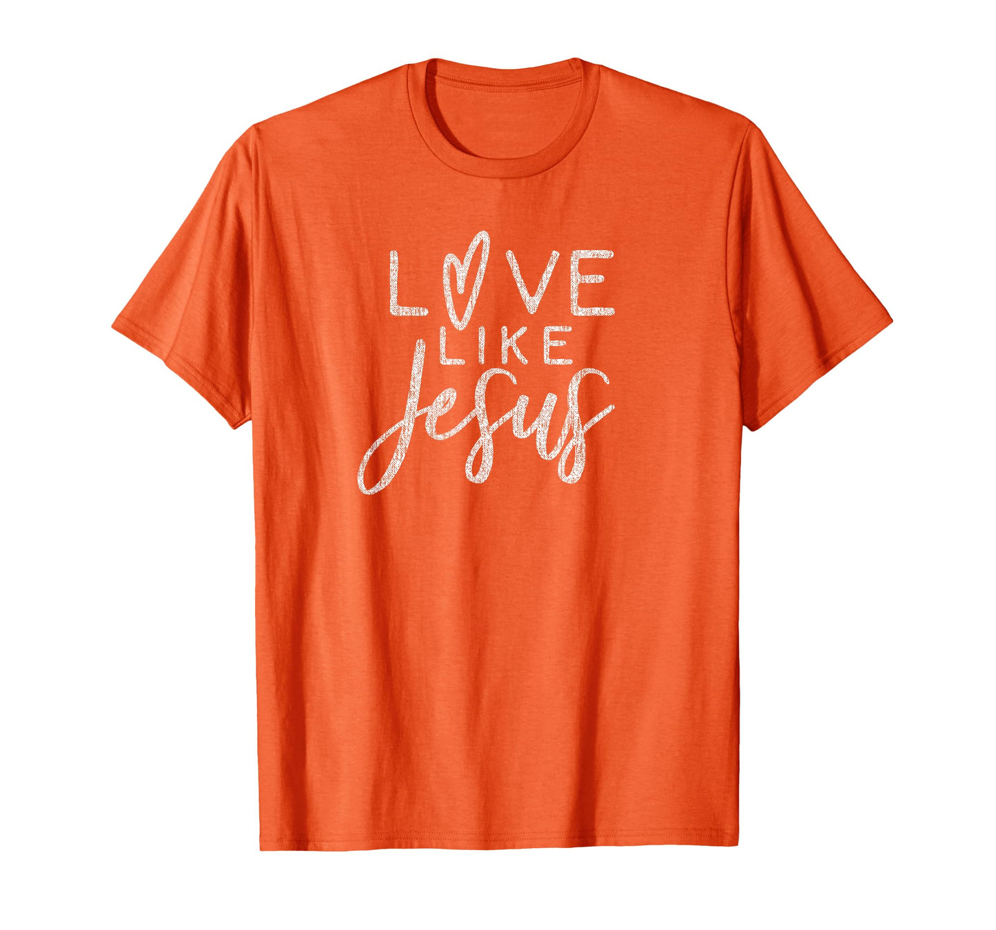 Forever Christian Apparel & Gear Cute Christian Love Like Jesus With Heart Design T-Shirt