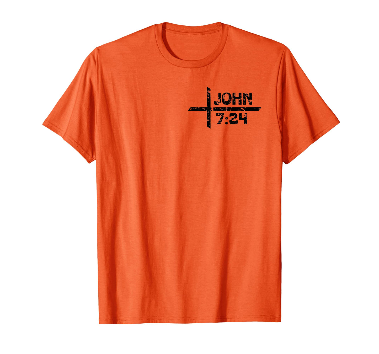 Christian and Tattooed John 7:24 Cross Bible Verse 2 Sides T-Shirt