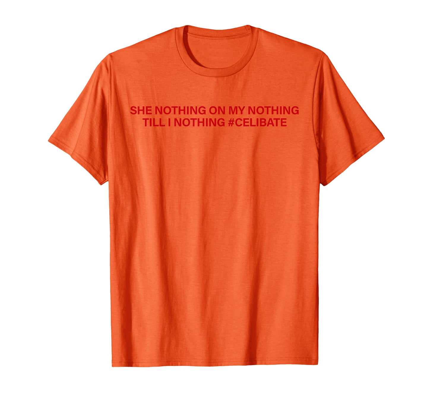 She Nothing On My Nothing Till I Nothing Celibate Funny Men T-Shirt