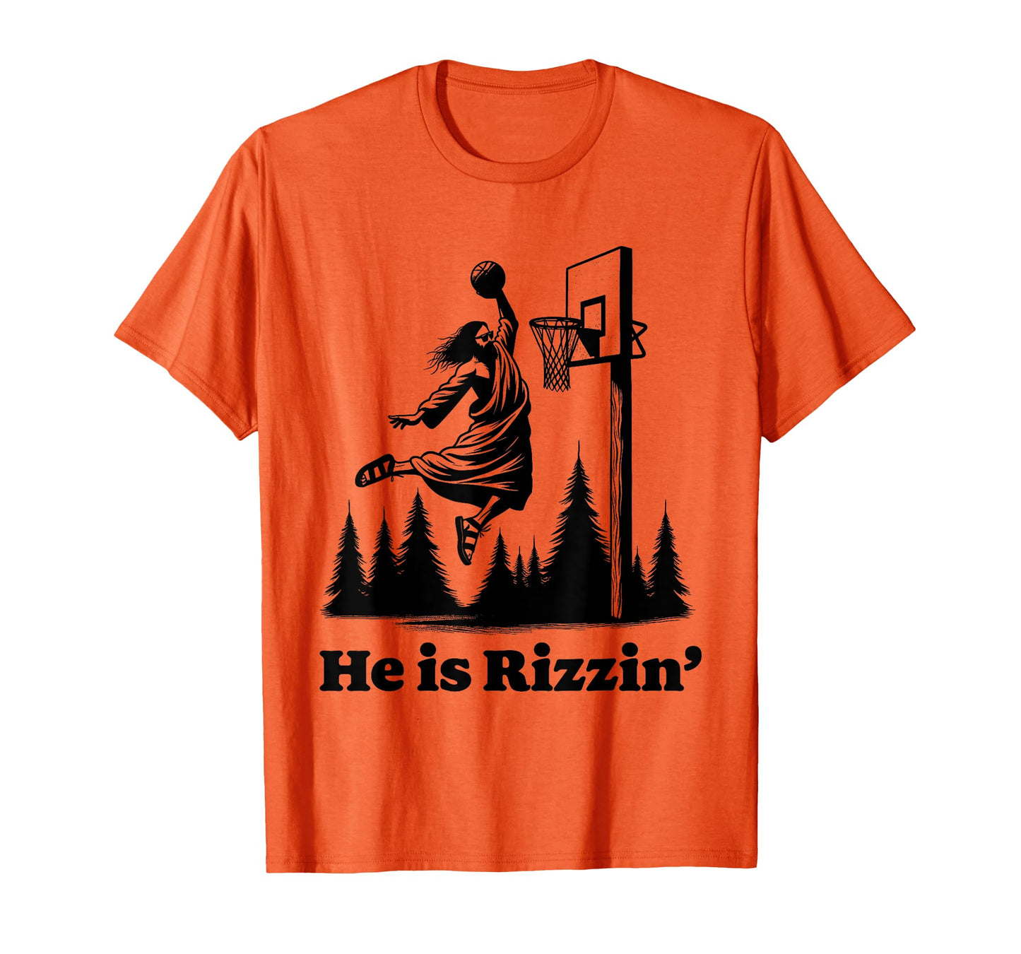 He Is Risen Meme Jesus Playing Basketball Funny Easter T-Shirt