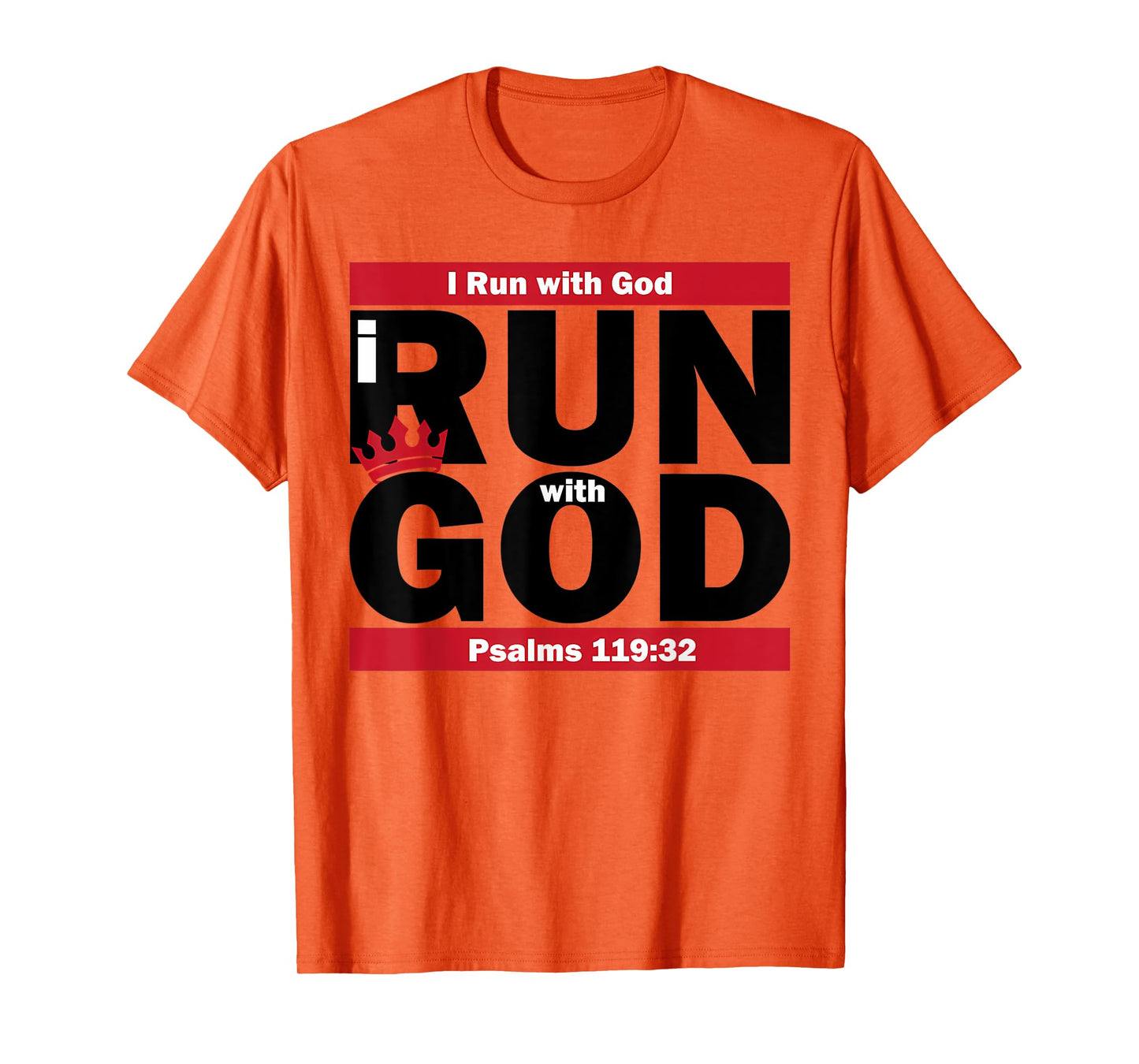 Funny I Run With God Shirt Jesus Christian Workout Running T-Shirt