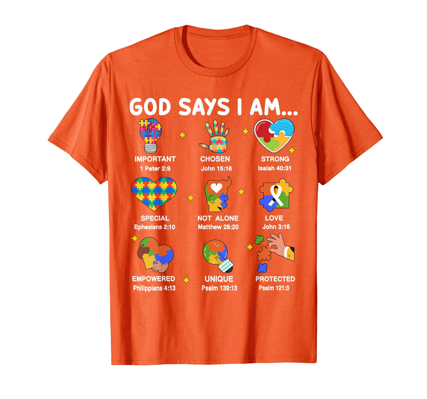Toddler God Says I Am Autism Awareness Christian Jesus Mom T-Shirt
