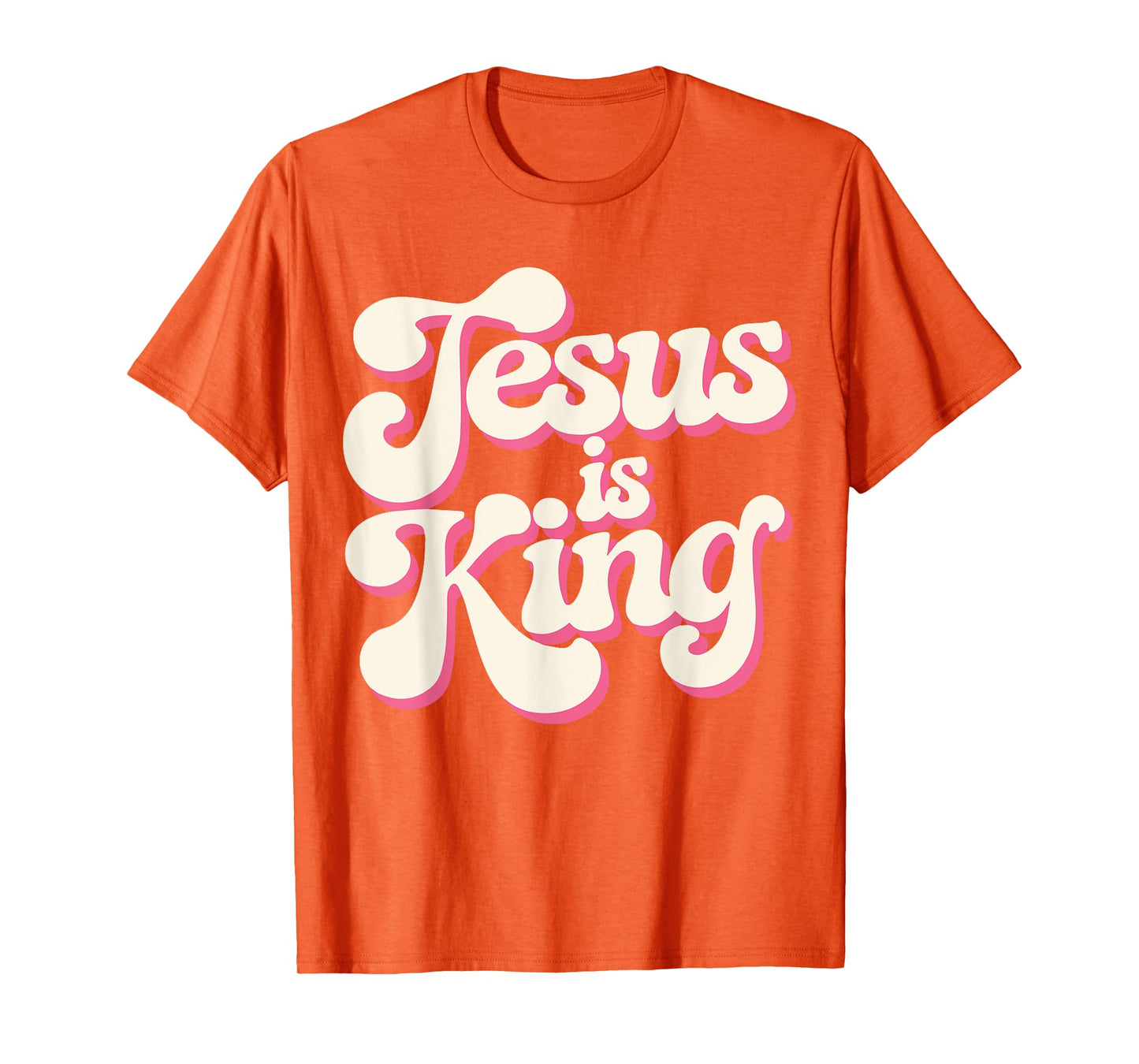 Teen Girl Jesus Is King Pink White Toddler Christian God Mom T-Shirt