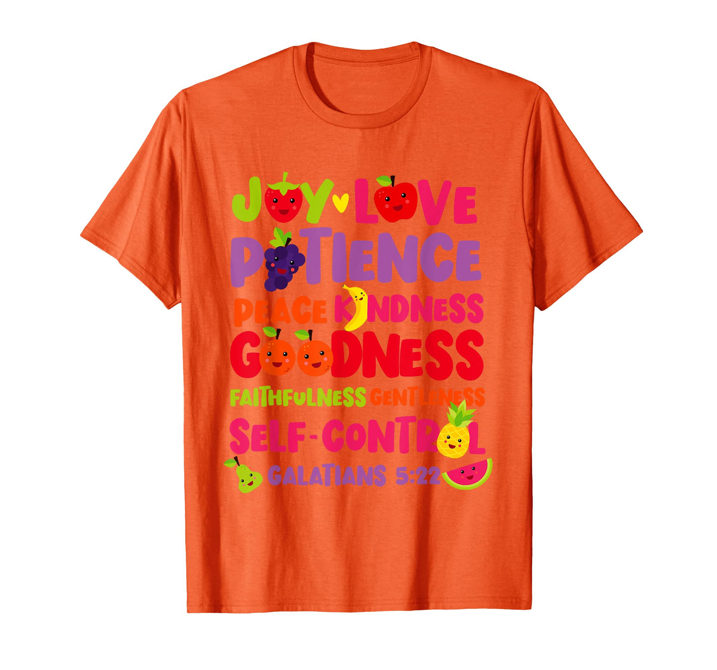 Christian Bible Verse Fruit Of The Spirit Galatians 5:22 T-Shirt
