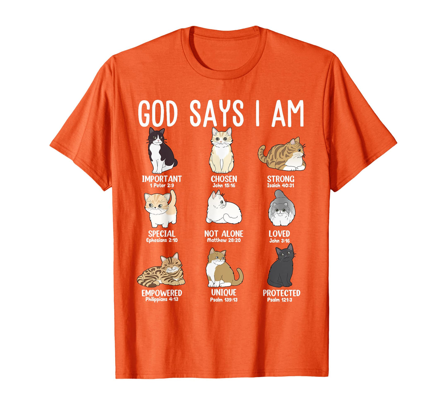 God Say Am Cat Christian Easter Teen Girl Toddler Mom Sister T-Shirt