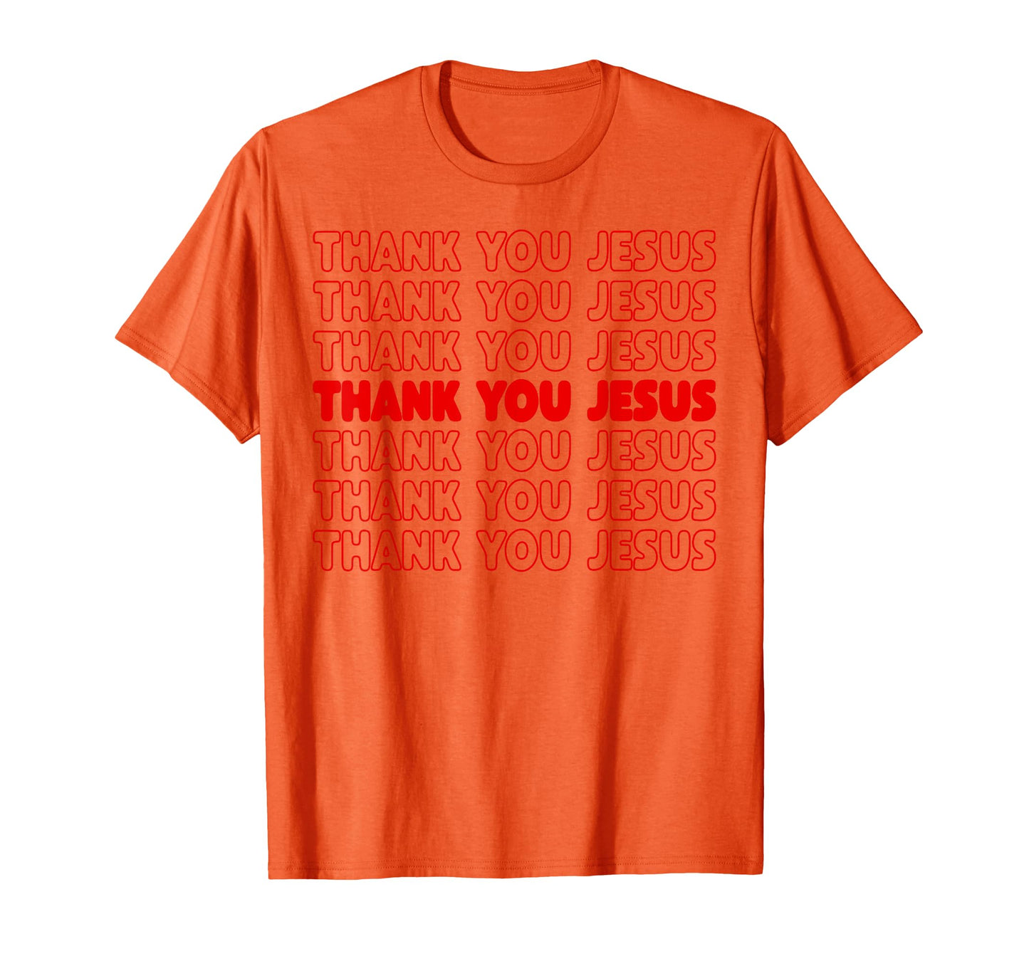 Thank You Jesus Red T-Shirt Bible Pride Tshirt Men T-Shirt