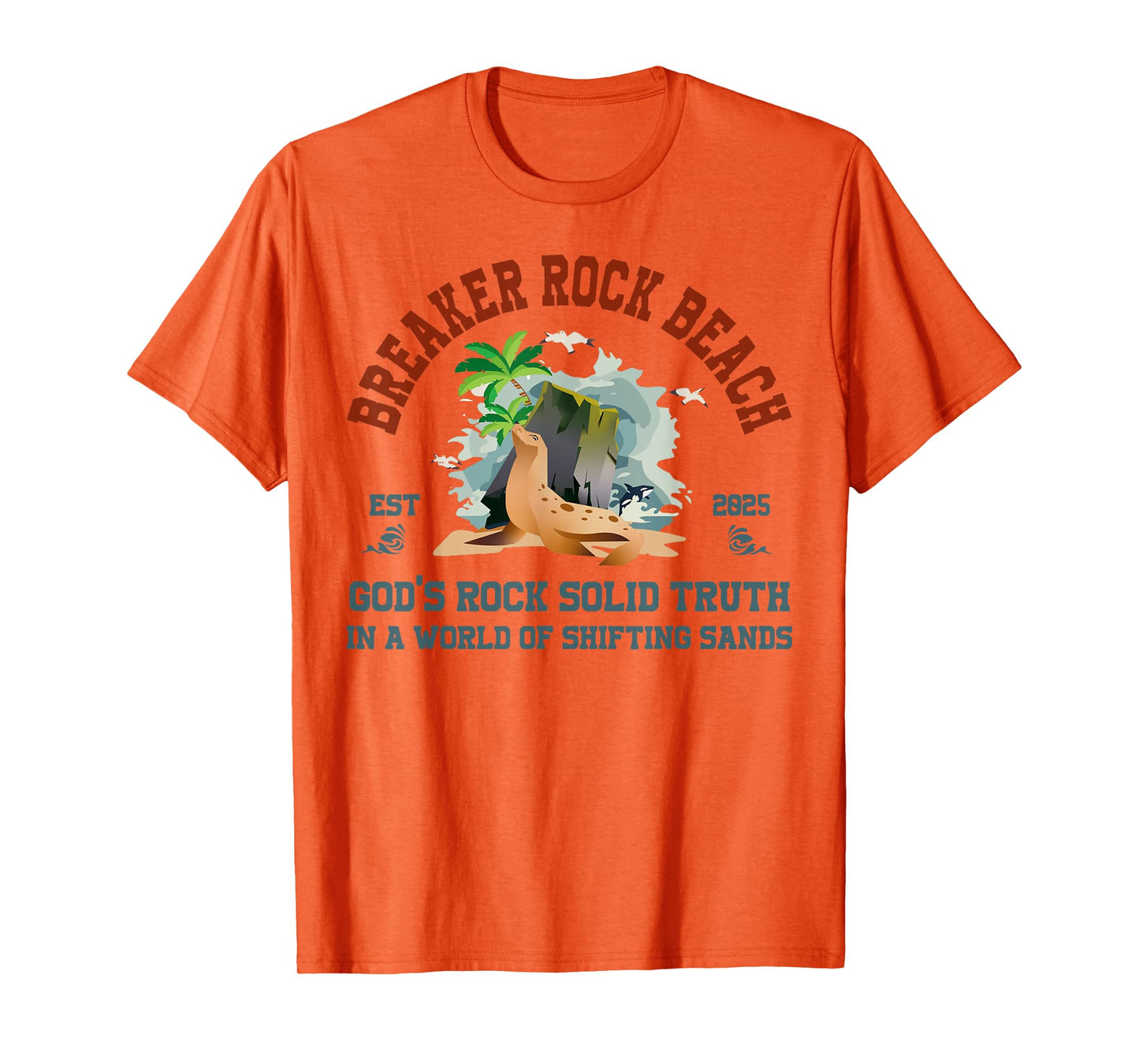 Breaker Rock Beach Christian God's Rock-Solid Truth VBS 2025 T-Shirt