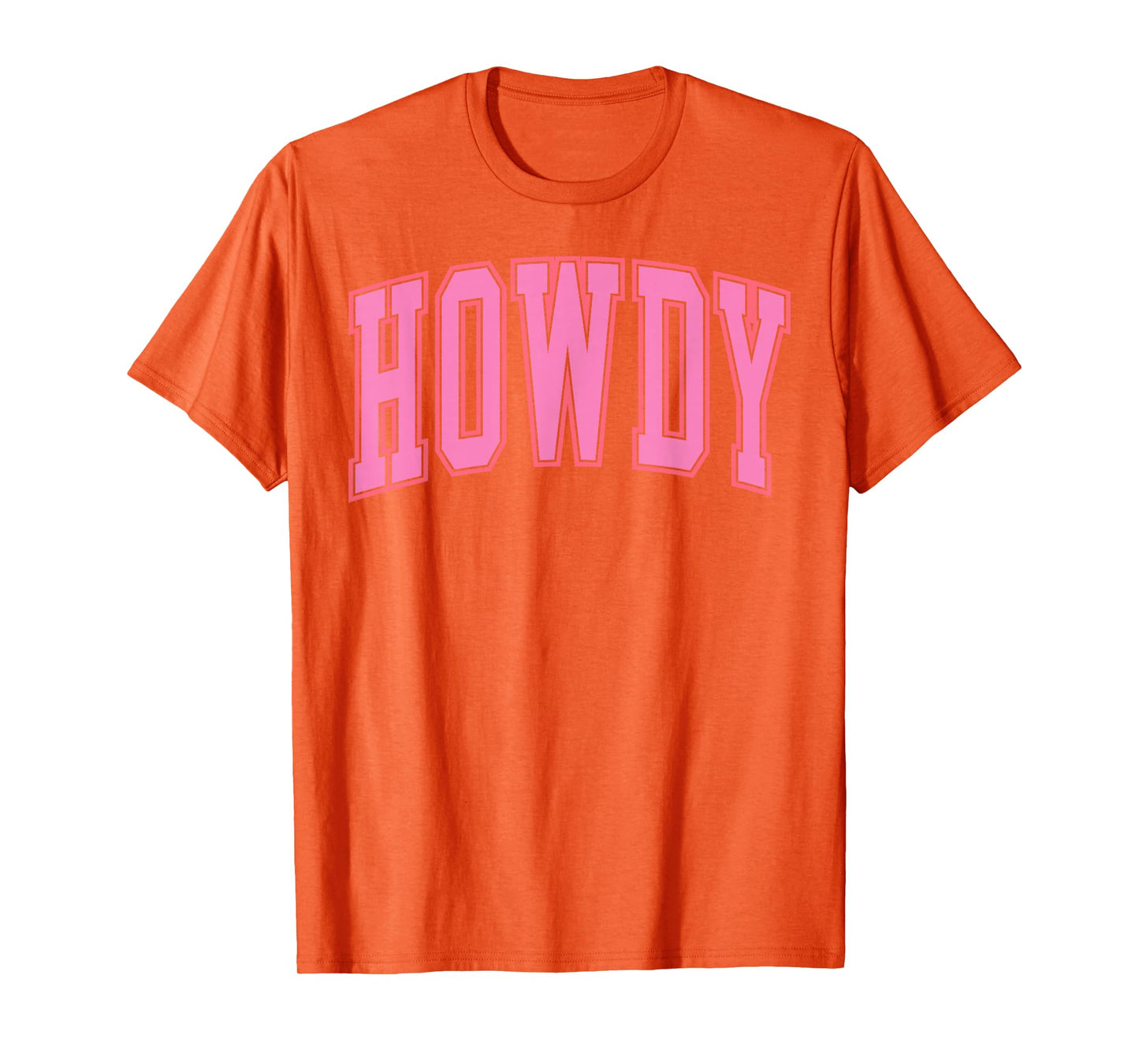 Preppy Cowgirl Varsity Pink Howdy Western Women Girls T-Shirt