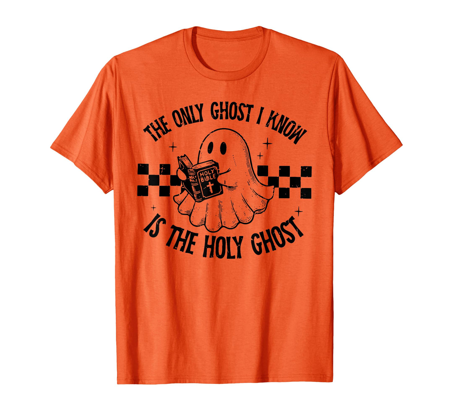 Retro Only Ghost I Know is The Holy Ghost Funny Halloween T-Shirt