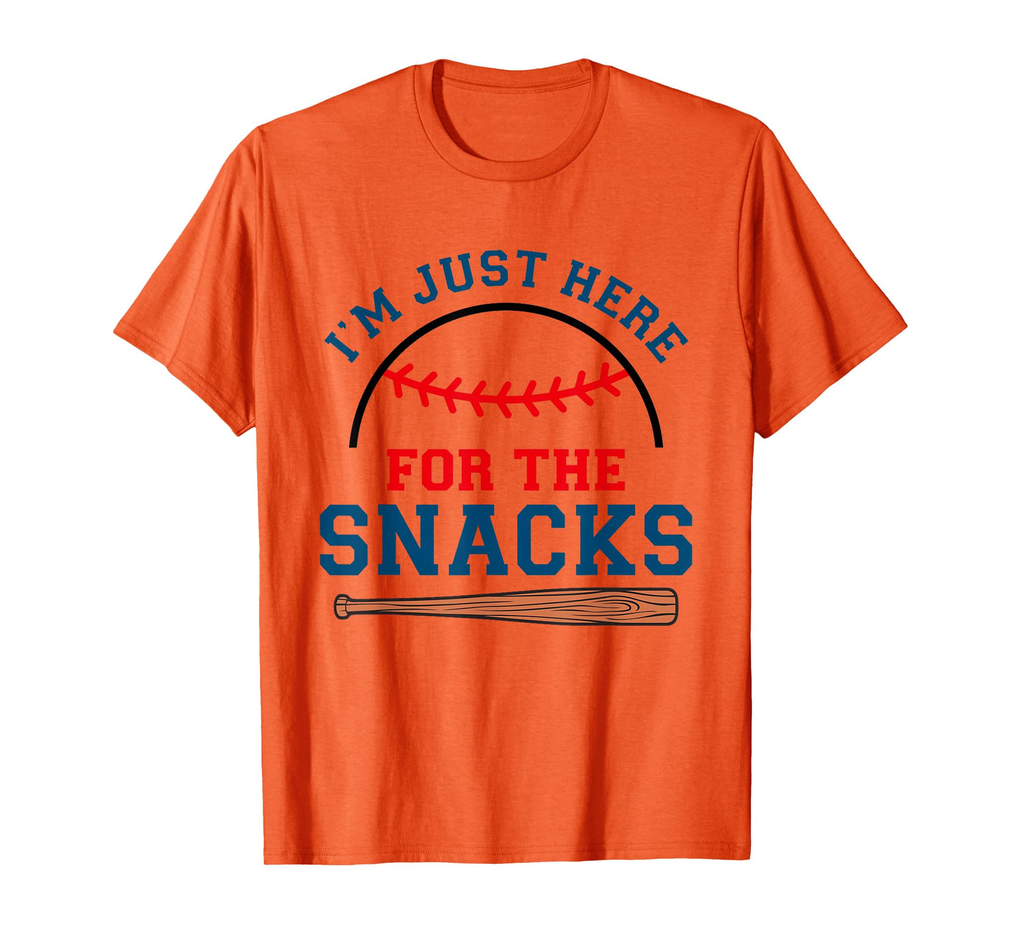 I'm Just Here For The Snacks Funny Baseball Season Softball T-Shirt