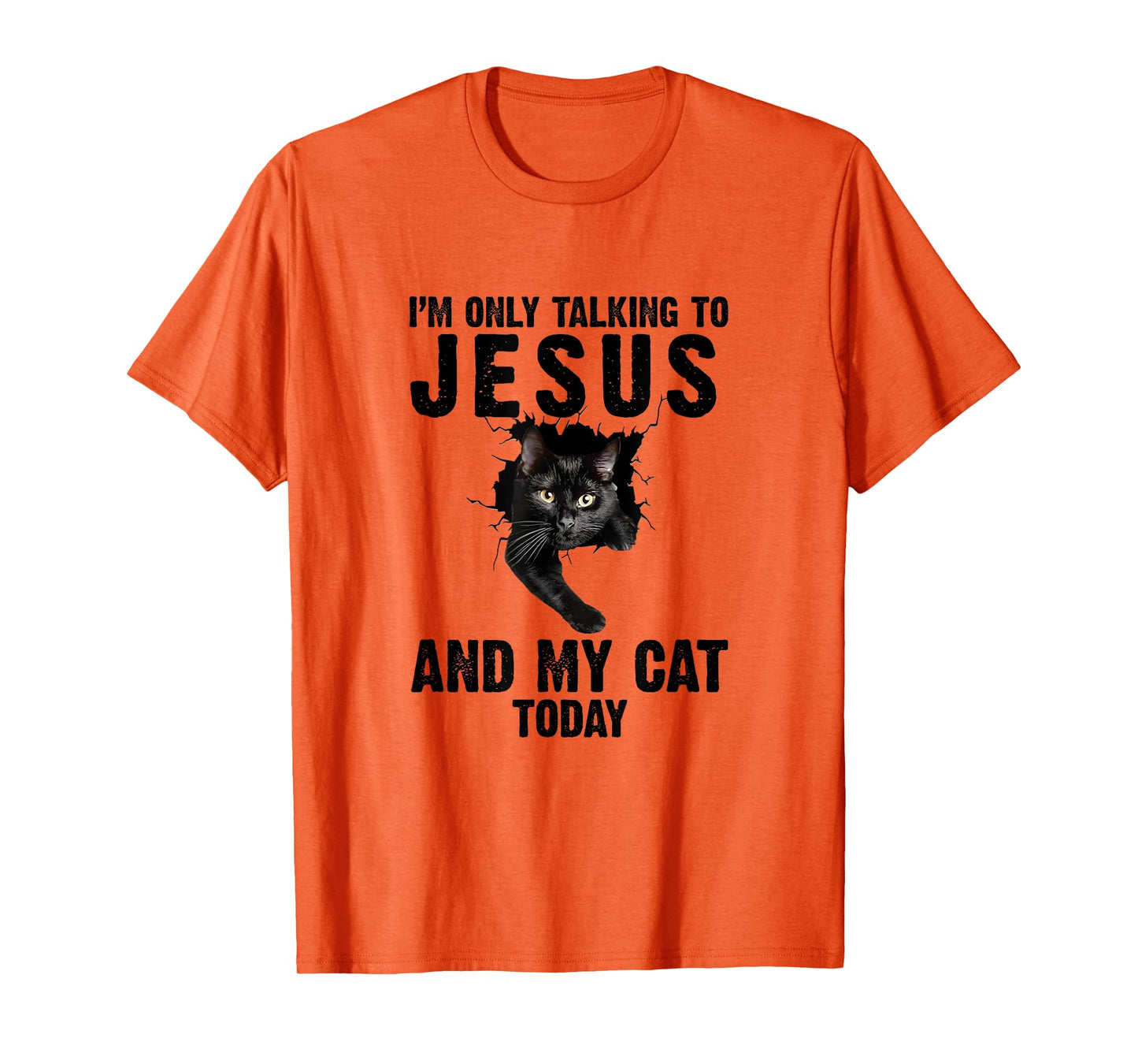 I'm Only Talking To Jesus And My Cat Today T-Shirt for Men Women