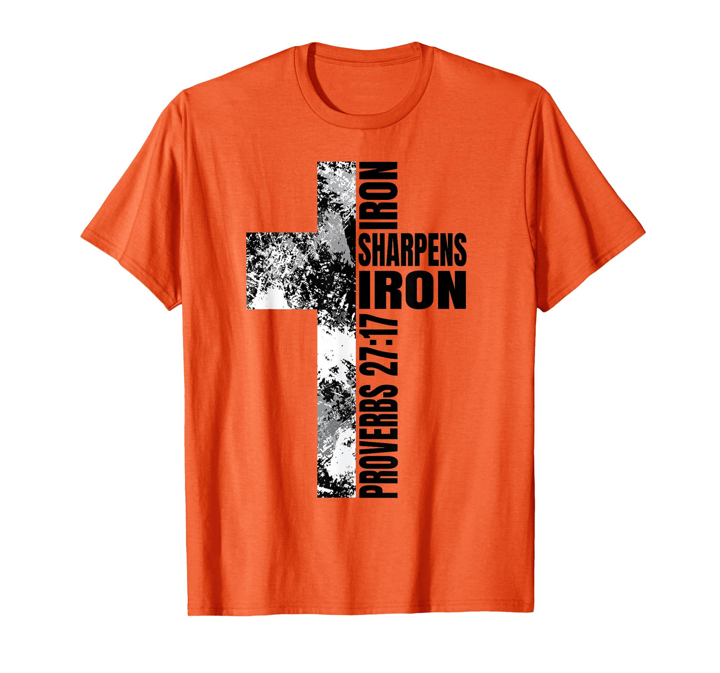 Religious Cross Iron Sharpens Iron Verse Christian Couples T-Shirt