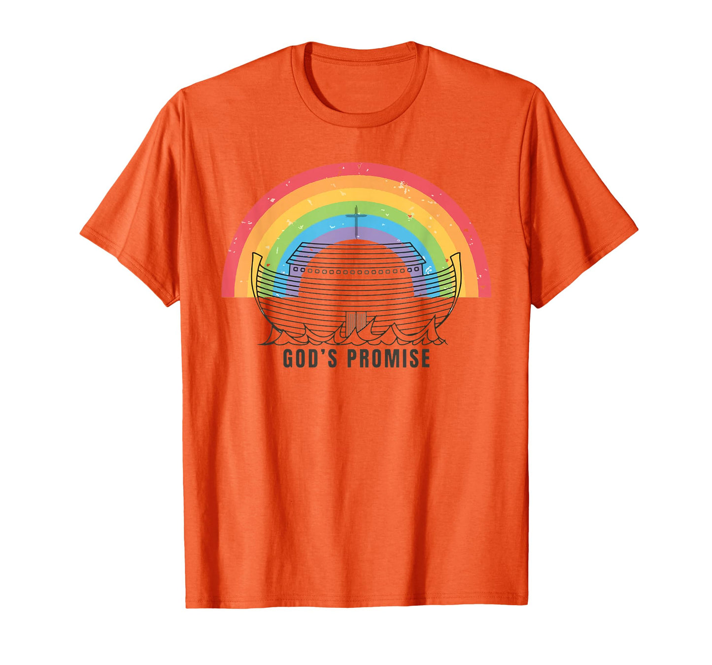 God's Promise Rainbow Boat T-Shirt