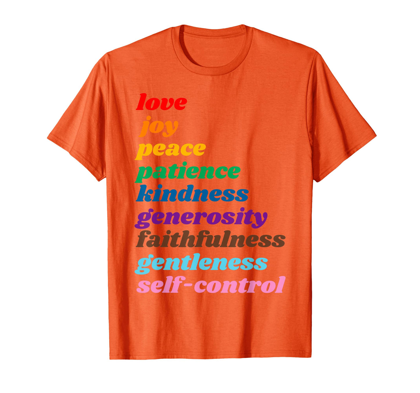 Funny Colorful Fruit Of The Spirit Love Joy Peace Patience T-Shirt