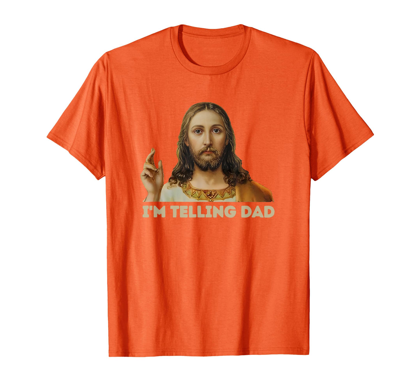 Retro I'm Telling Dad Funny Religious Christian Jesus T-Shirt