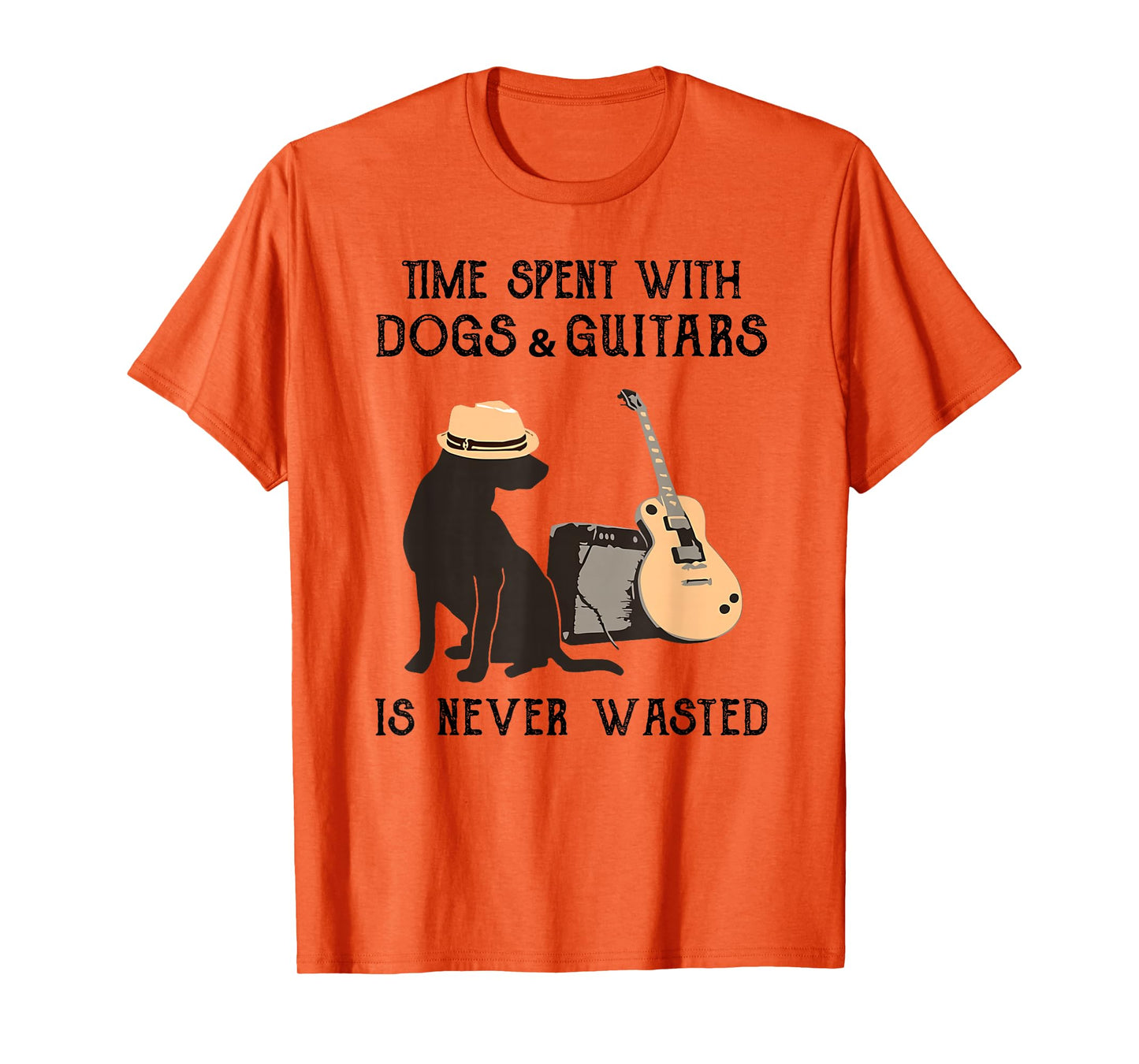 Time spent with dogs and guitars is never wasted T-Shirt