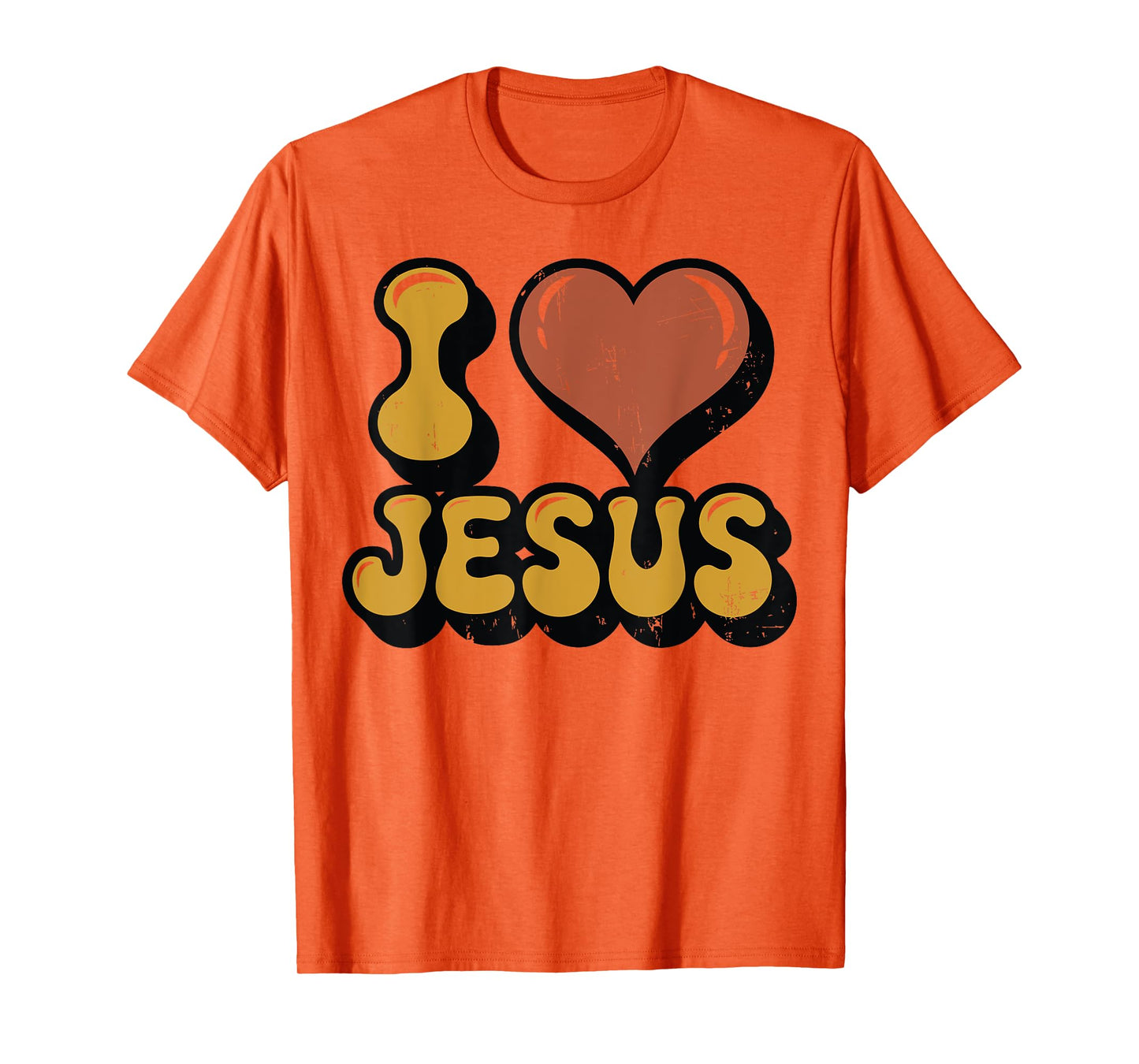 Vintage Distressed I Love Jesus I Heart Jesus Rustic Faith T-Shirt