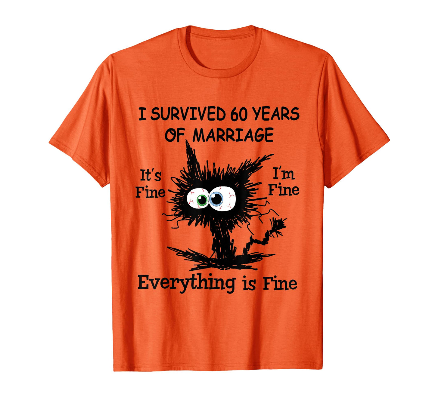 I Survived 60 Years Of Marriage Diamond Wedding Anniversary T-Shirt