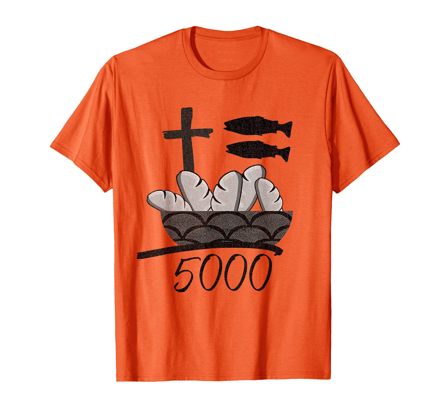 2 Fishes 5 Breads Bible Verses Religious Christian T-Shirt