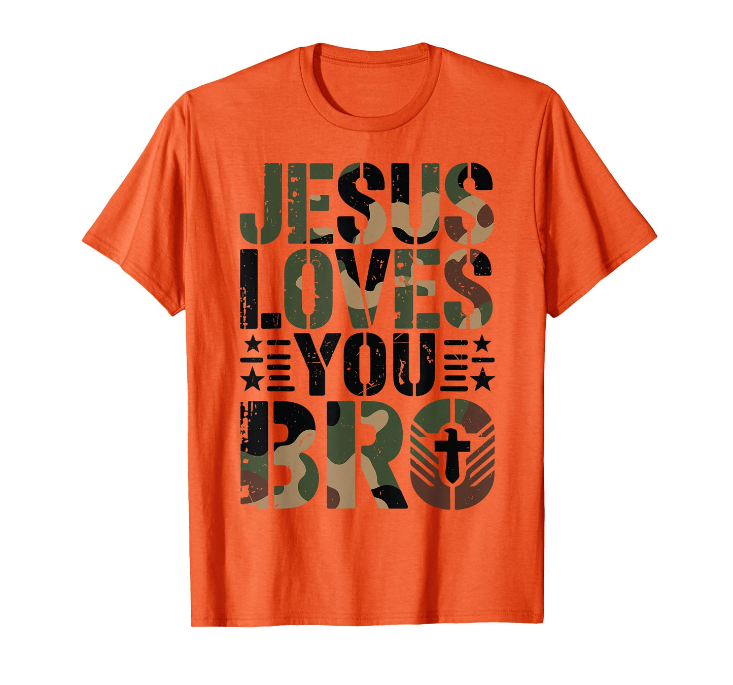 Youth Boy Jesus Loves You Bro Camo Christian Funny Teen Girl T-Shirt