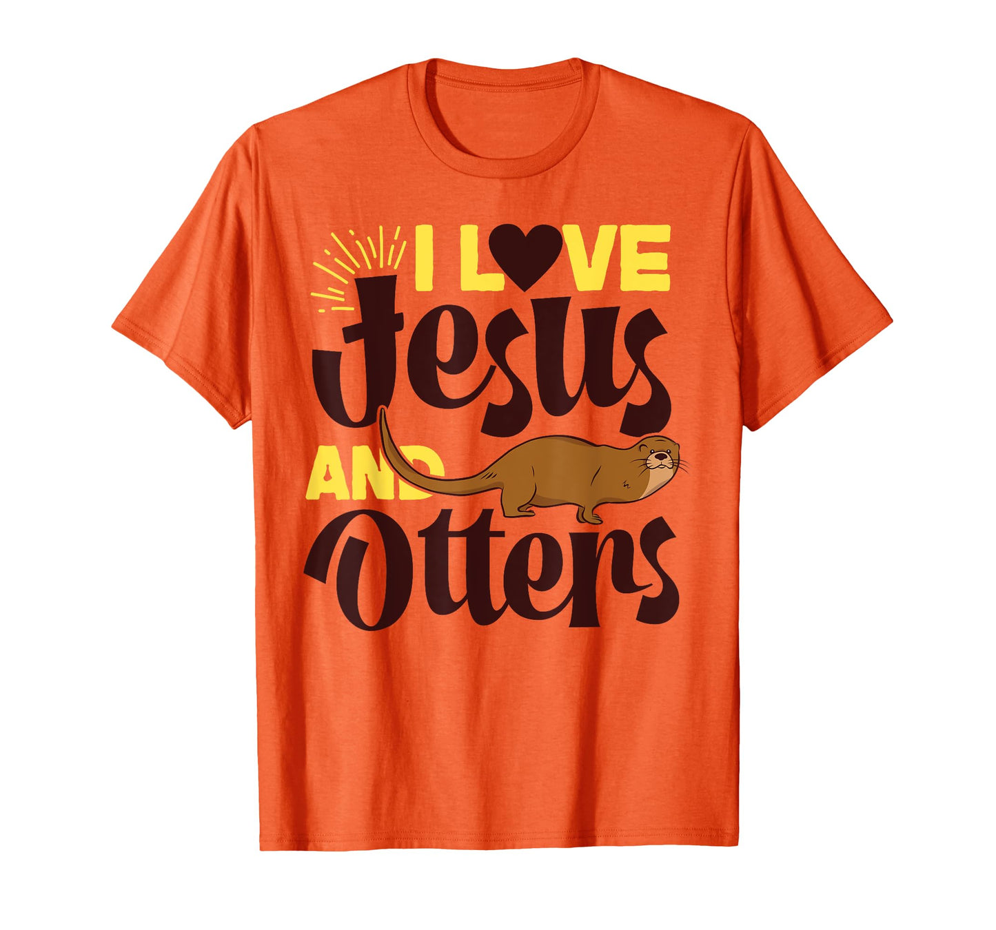 Otter Jesus Faith Christian I Love Jesus And Otters T-Shirt