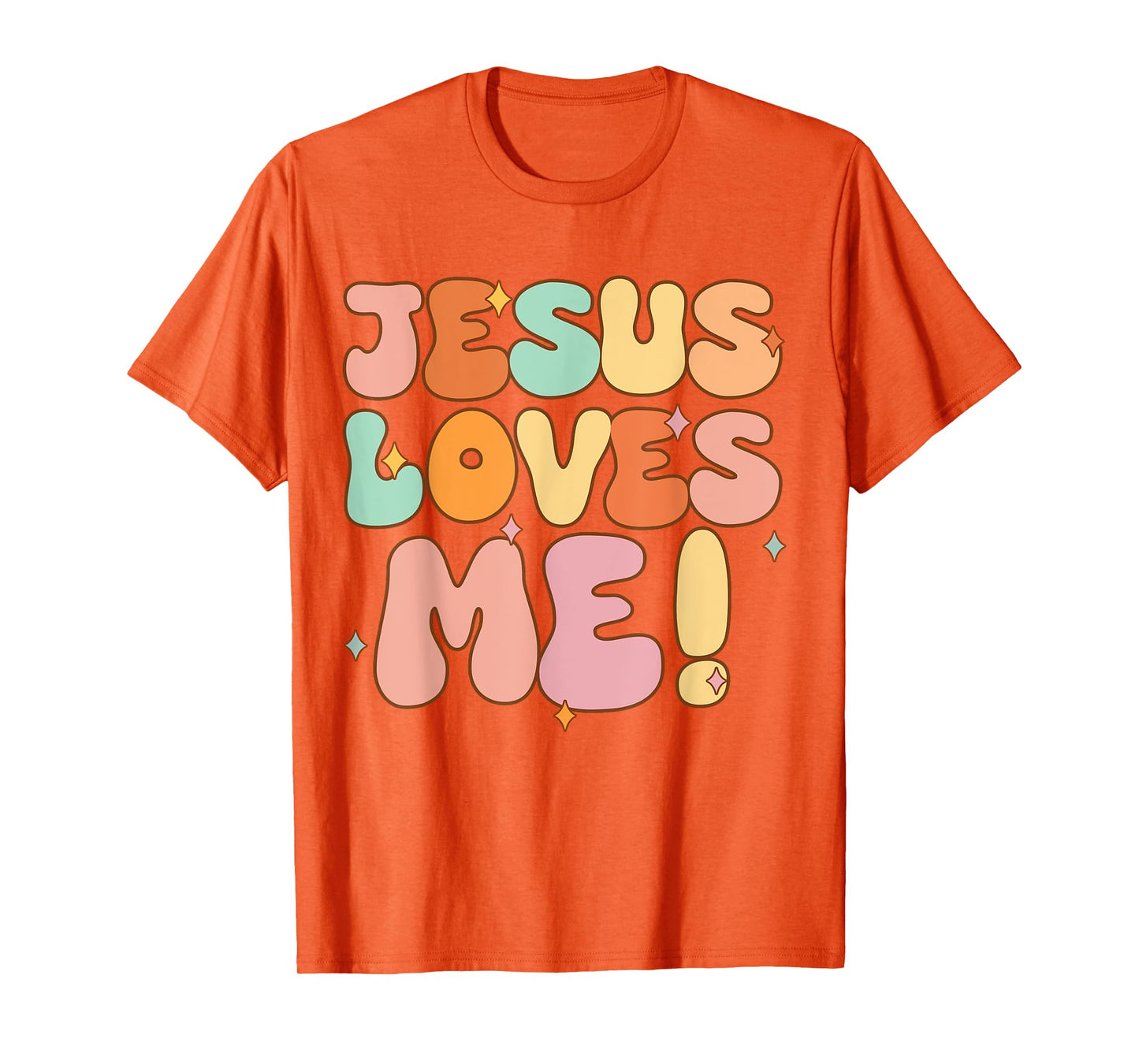 Women Jesus Loves Me-Shirt Groovy Toddler Girl Kid Christian T-Shirt
