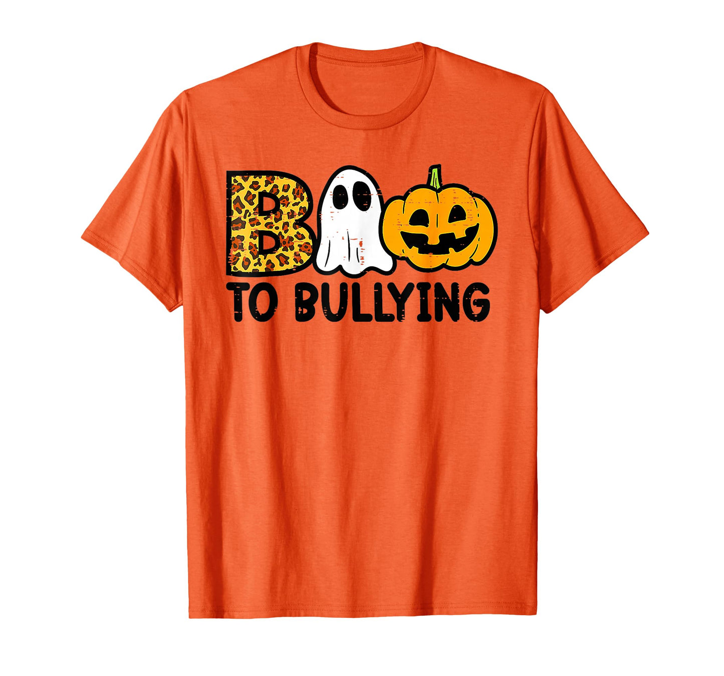 Boo to Bullying Halloween Ghost Anti Bully Unity Day Orange T-Shirt