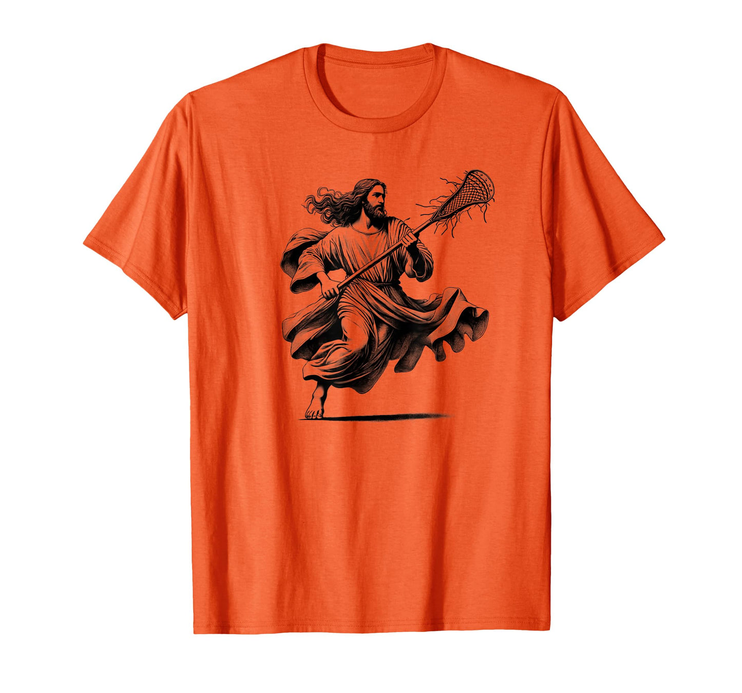 Funny Jesus Playing Lacrosse Christian Faith Lacrosse Player T-Shirt