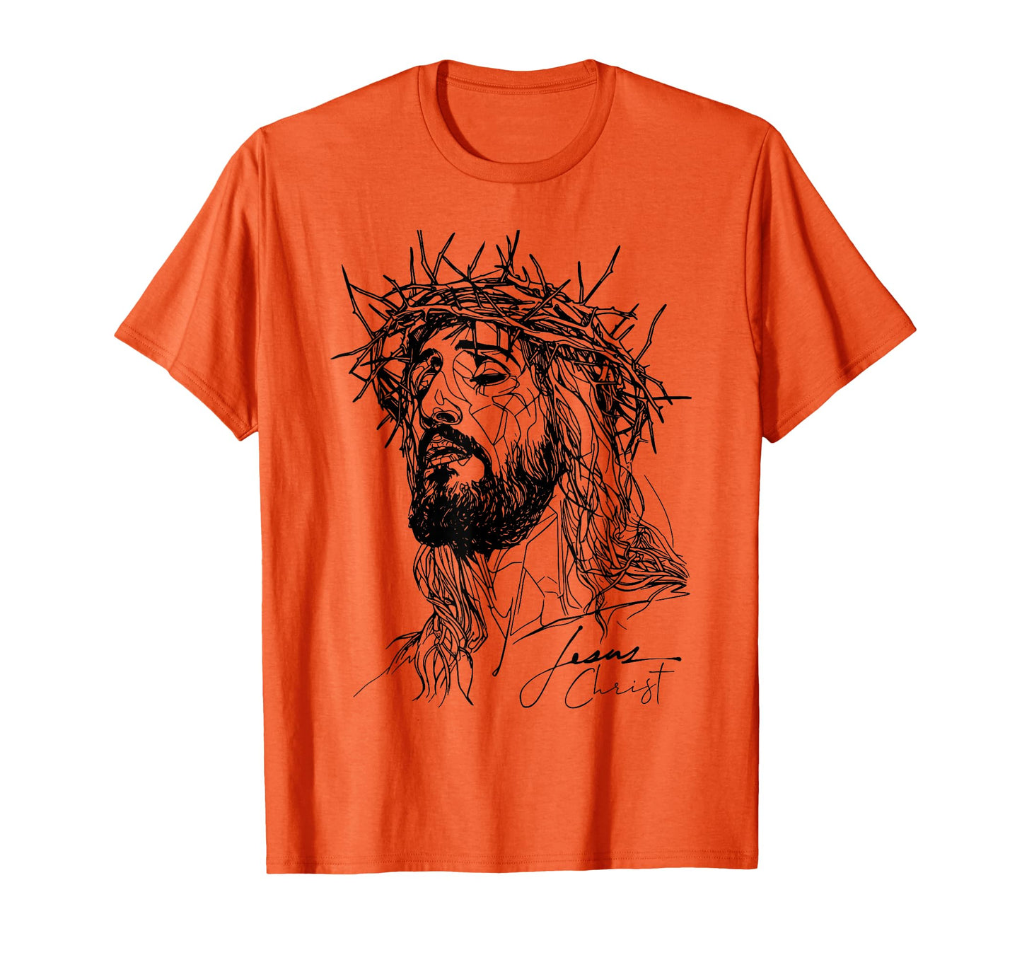 Jesus thorn crown - Jesus line drawing artwork T-Shirt