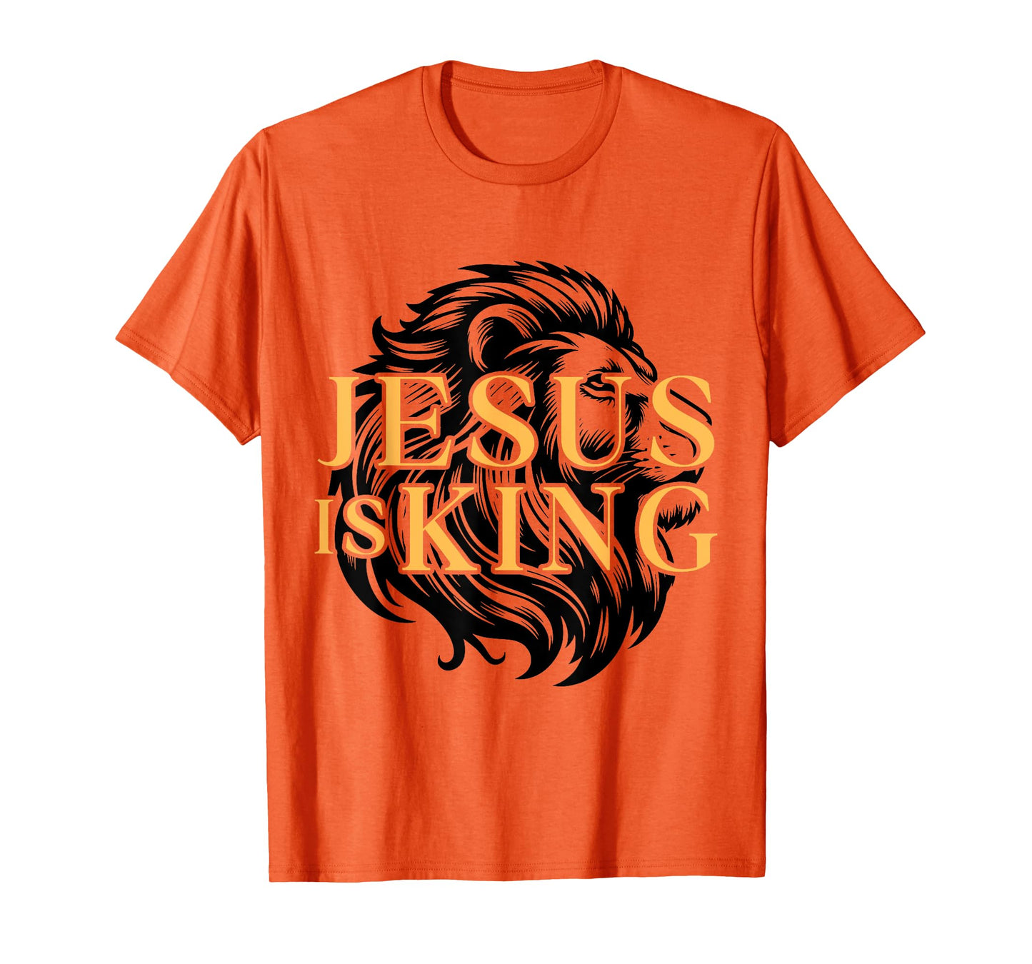 Jesus Is King Christian Lion Graphic T-Shirt