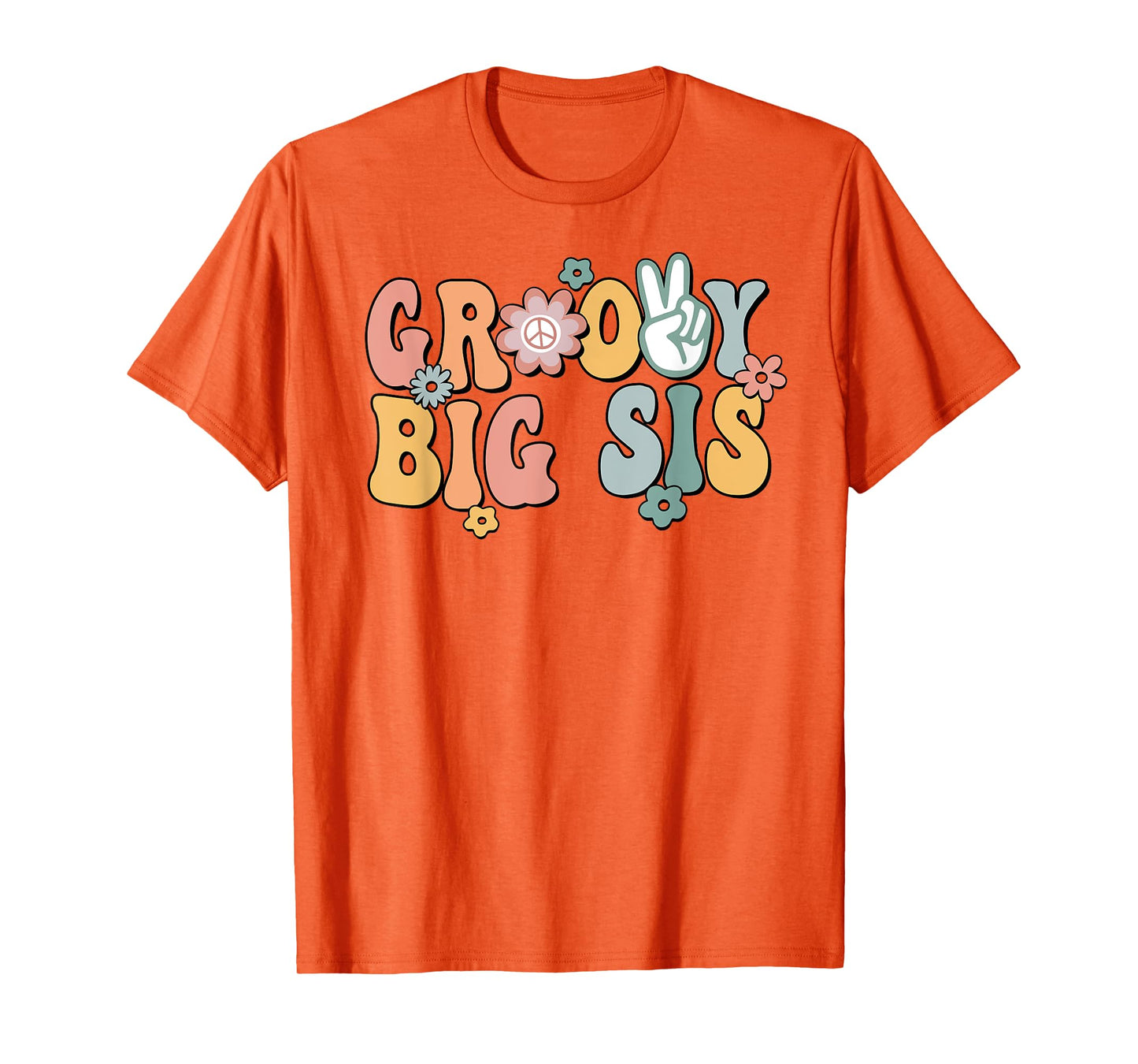 Groovy Big sis Retro Sister Matching Family 1st Birthday T-Shirt