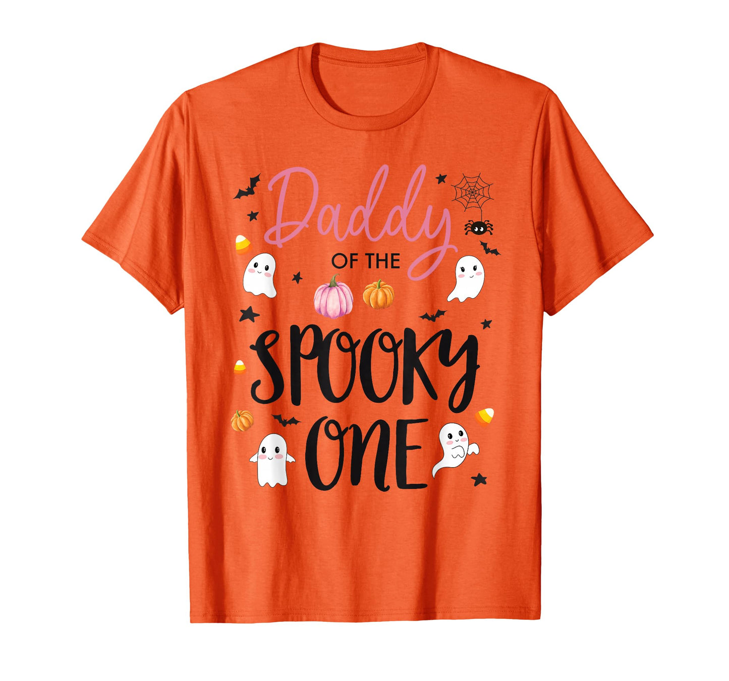 Daddy of The Spooky One Girl 1st Birthday Pink Halloween T-Shirt