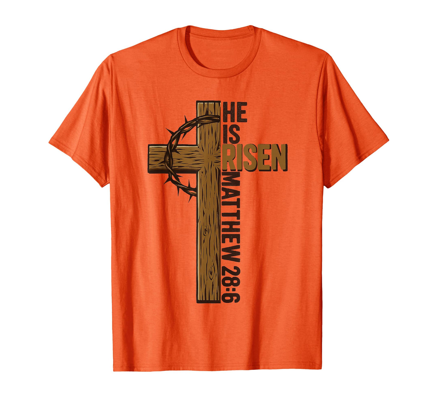 He Is Risen Easter Cross Christian Design family squad T-Shirt