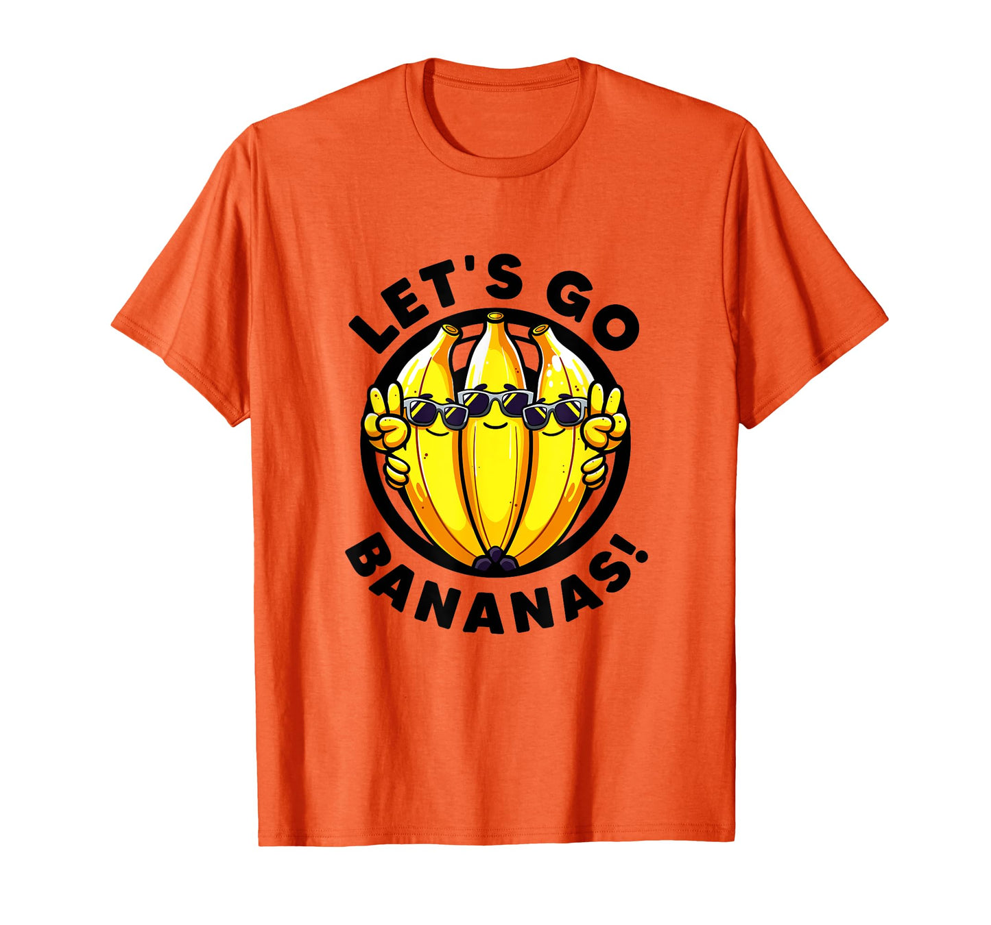 Lets Go Bananas Cute Yellow Banana Lover Fruit Funny Bananas T-Shirt