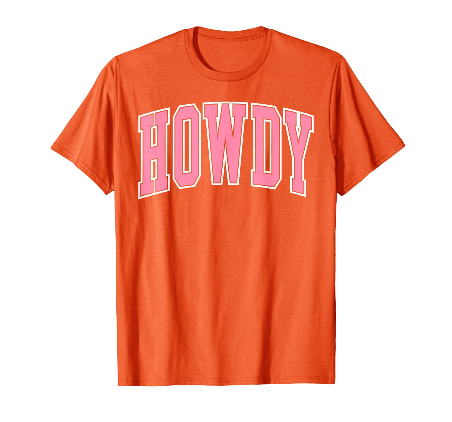 Preppy Cowgirl Varsity Pink Howdy Western Women Girls T-Shirt