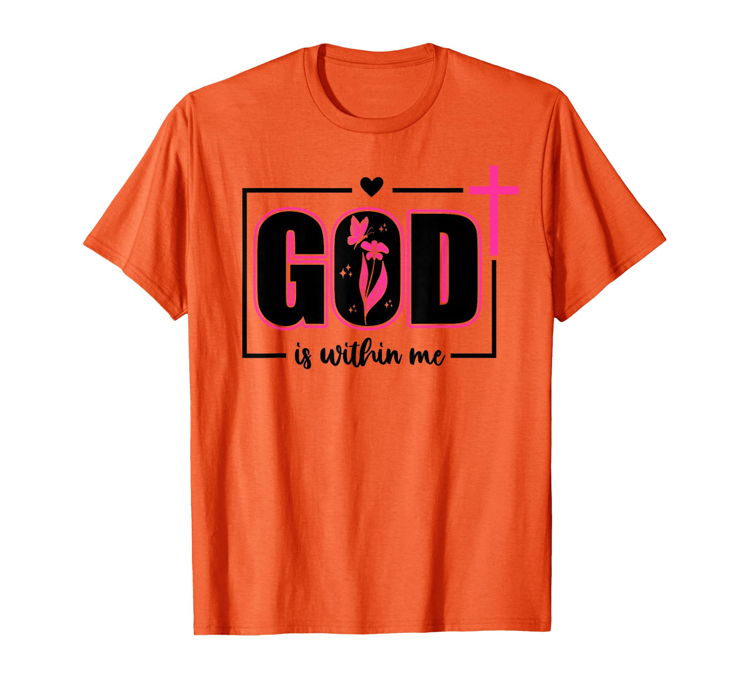 God is Within Me Will I Not Fall Pink Psalm 46:5 Bible Verse T-Shirt