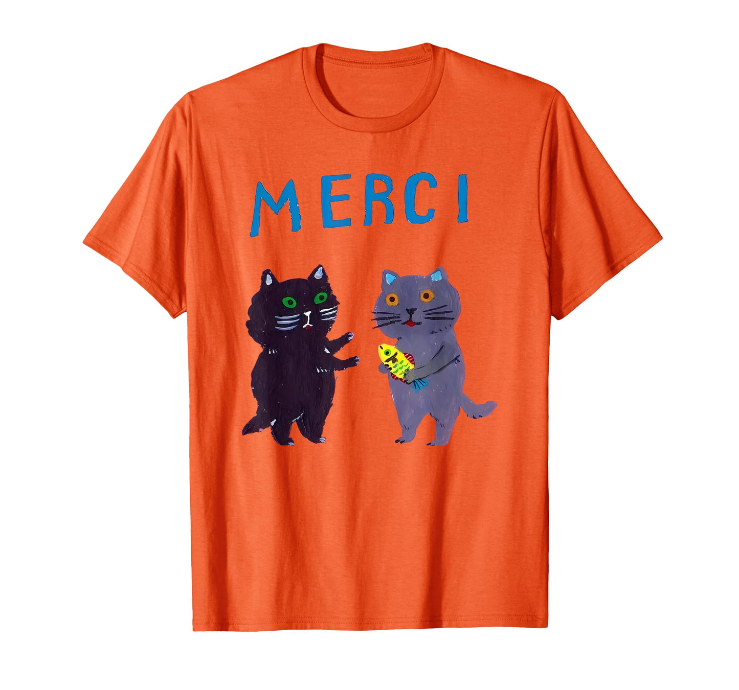 merci cat funny T-Shirt for Men Women