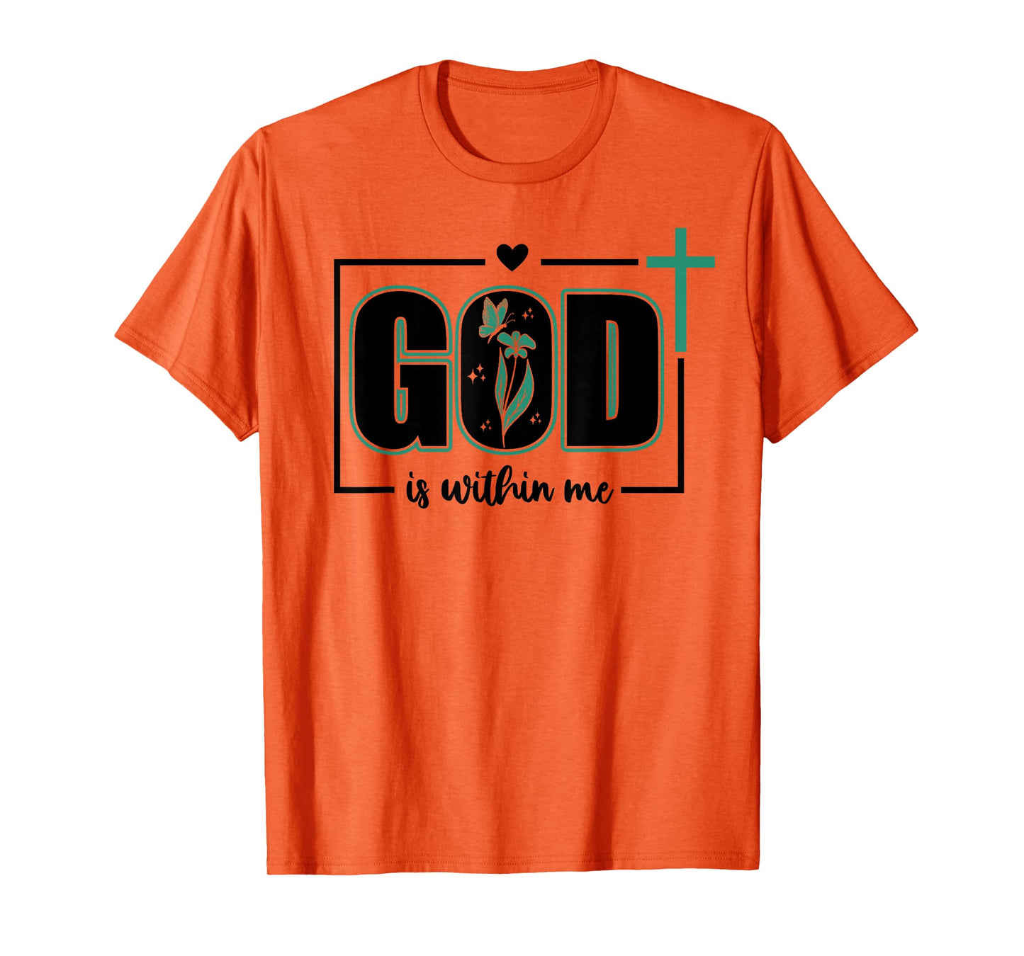 God is Within Me Will I Not Fall Psalm 46:5 Bible Verse Sage T-Shirt
