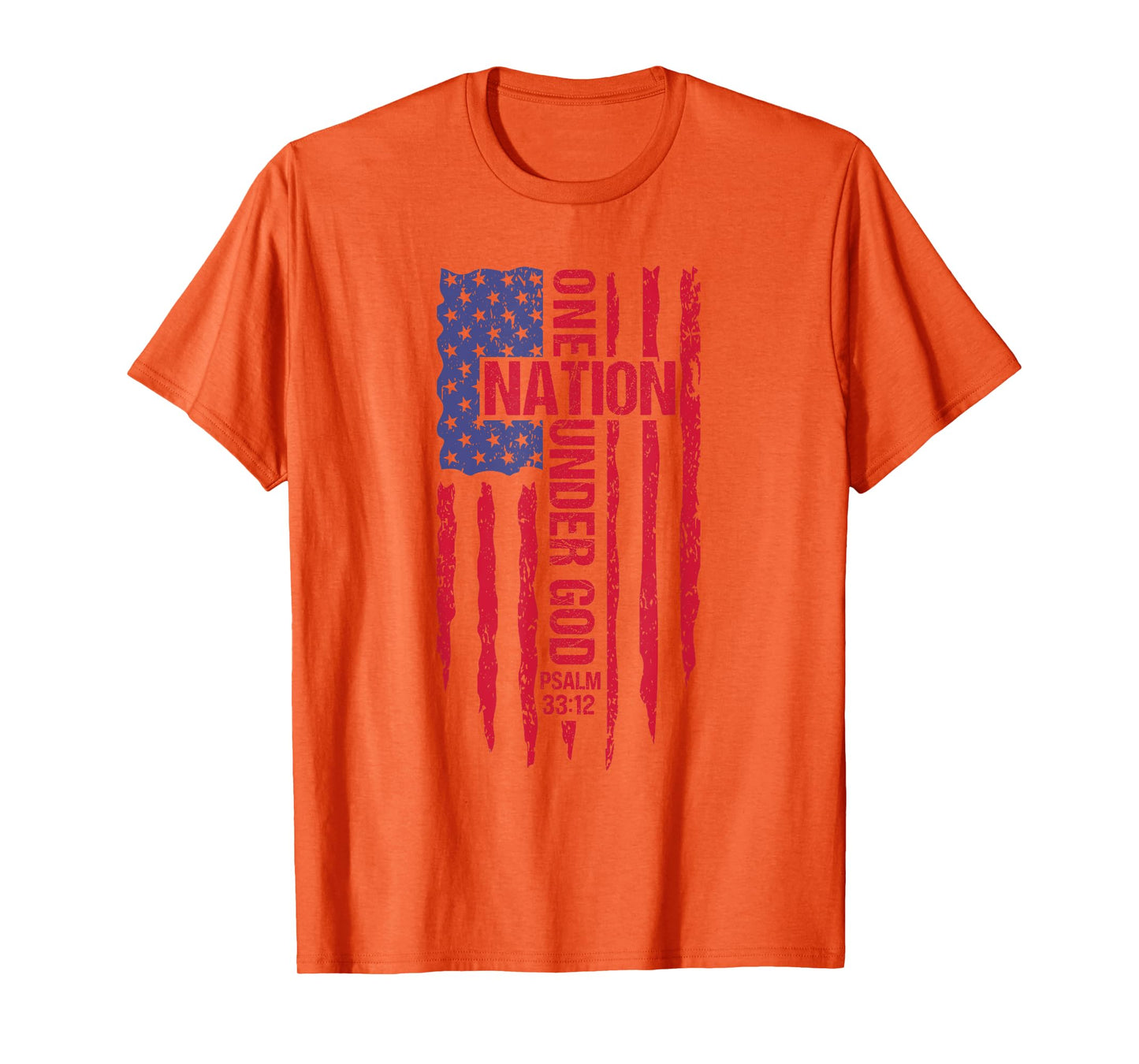 One Nation Under God American Flag Patriotic Christian T-Shirt