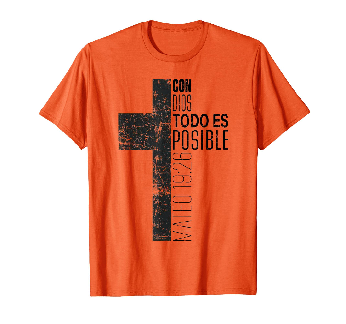Vintage Christian Spanish Gifts Religious Bible Verse Cross T-Shirt