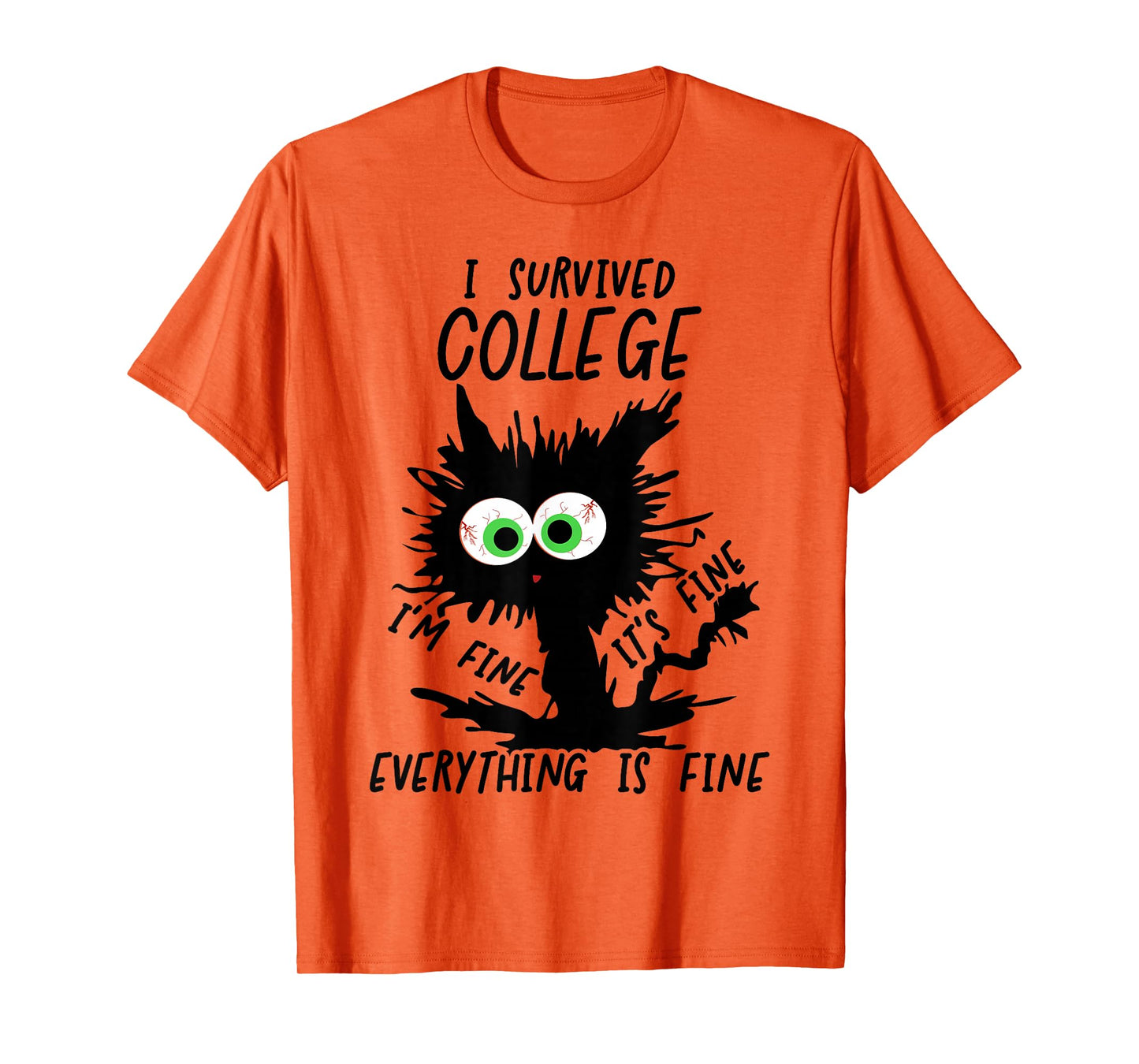 Funny College Grad 2025 I Survived College T-Shirt