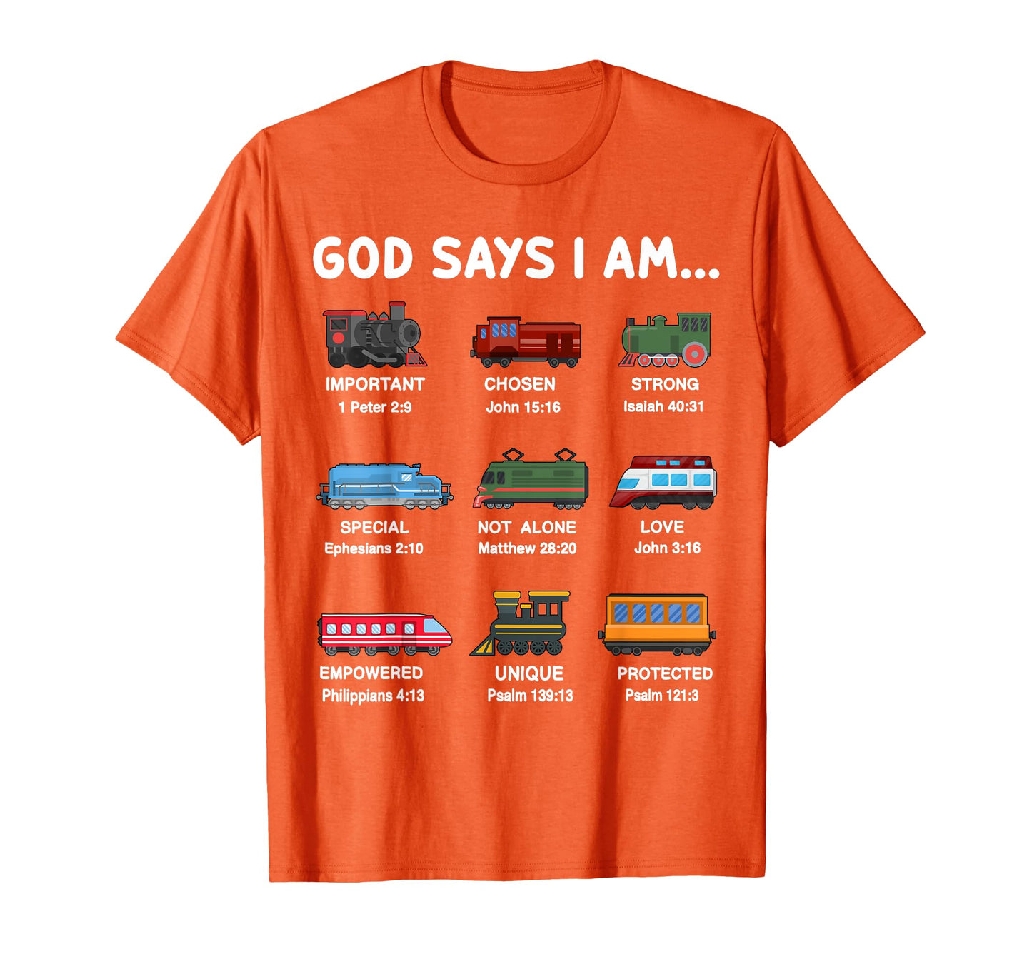 God Say I Am Train Shirt Toddler Boy Christian Locomotive T-Shirt