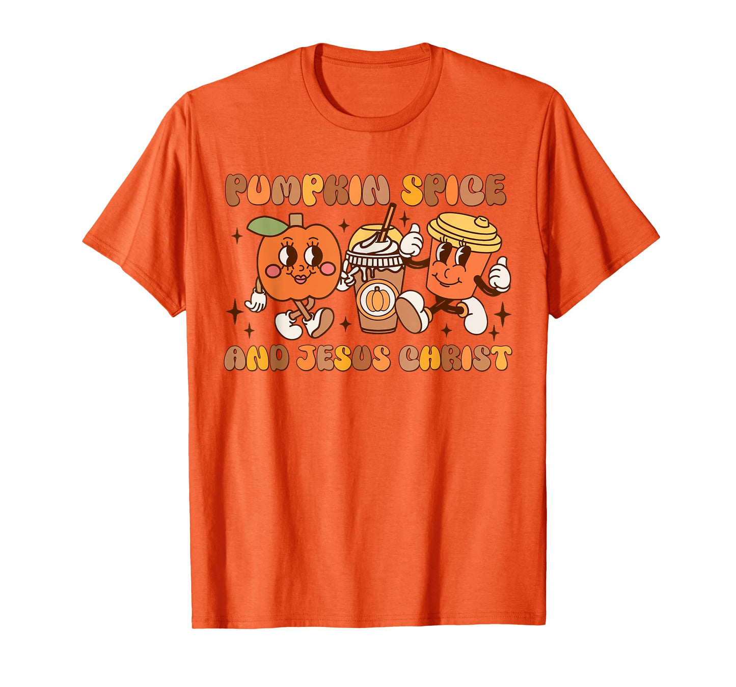 Pumpkin Spice and Jesus Christ Retro Fall T-Shirt