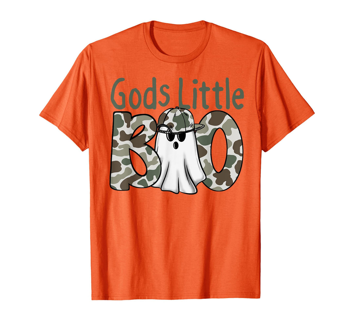 Halloween God's Little Boo Camouflage Boy Kid T-Shirt