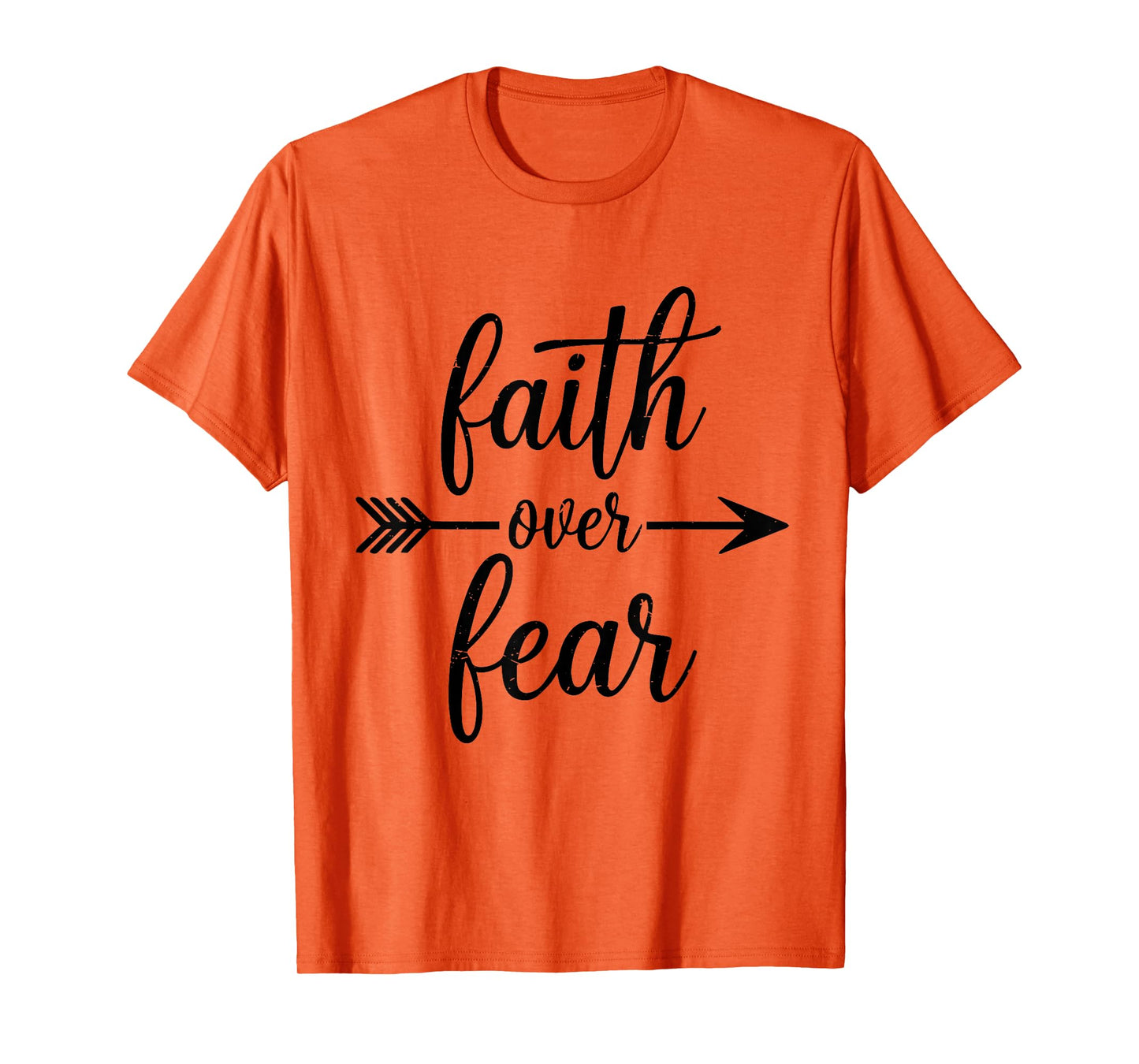 Cute Christian Faith Over Fear Teen Girl Bible Verse Church T-Shirt
